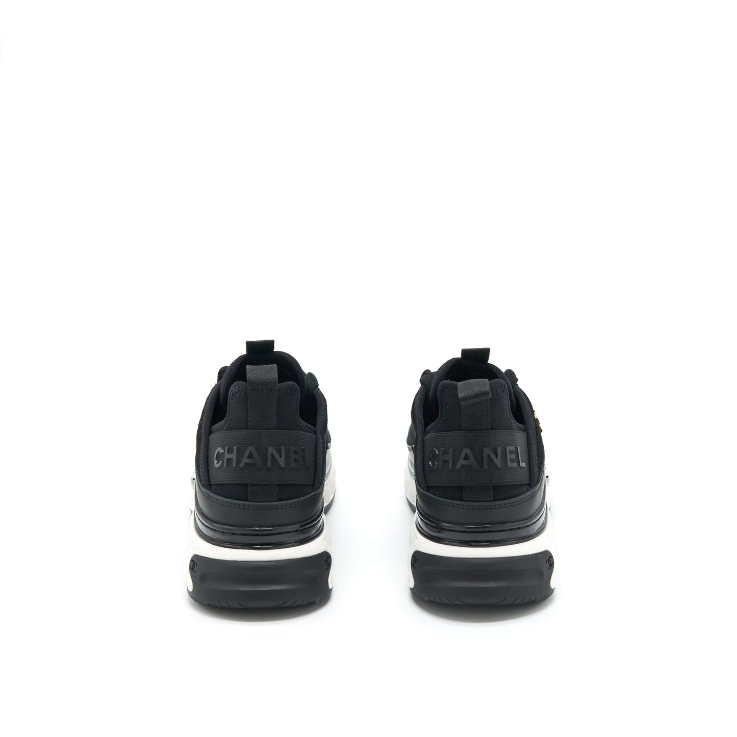 Chanel Size 36.5 Sport Trail Sneakers Black/White