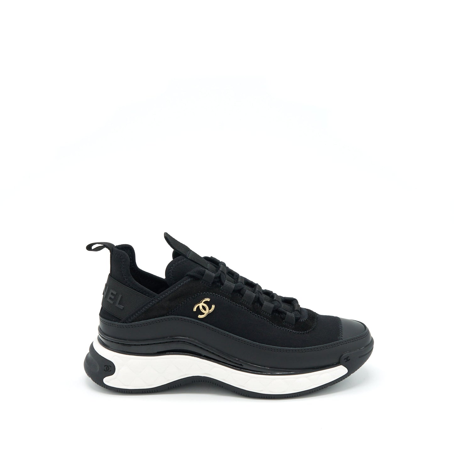Chanel Size 36.5 Sport Trail Sneakers Black/White