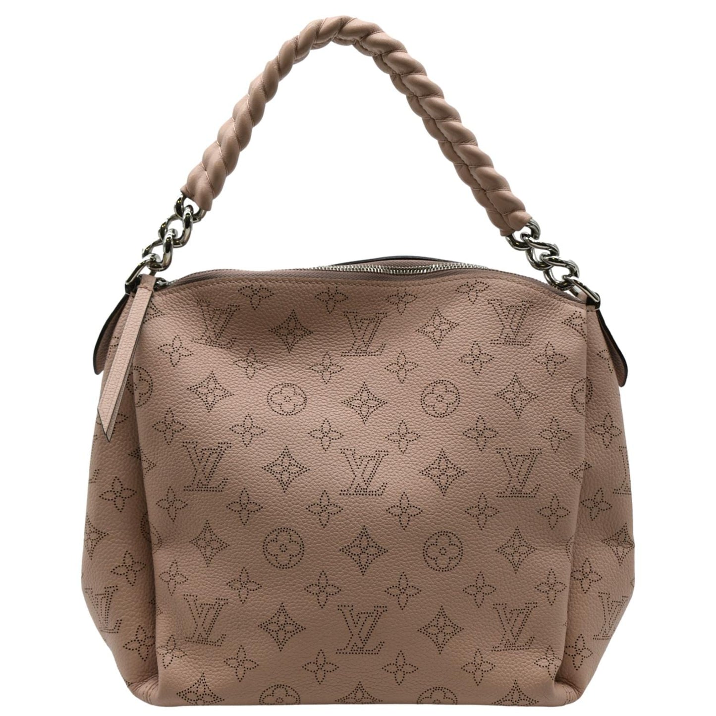 LOUIS VUITTON Babylone Mahina Calfskin Leather Shoulder Bag Pink