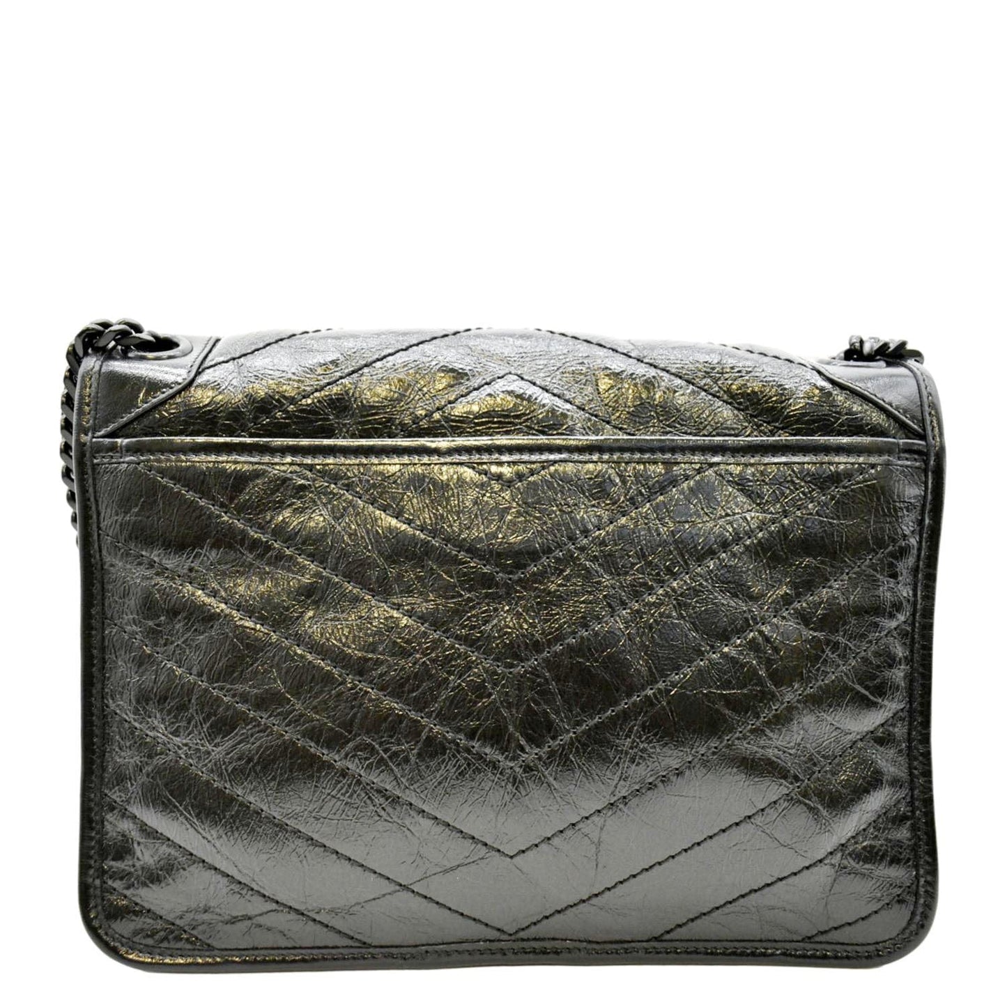 YVES SAINT LAURENT Niki Medium Leather Shoulder Bag Black