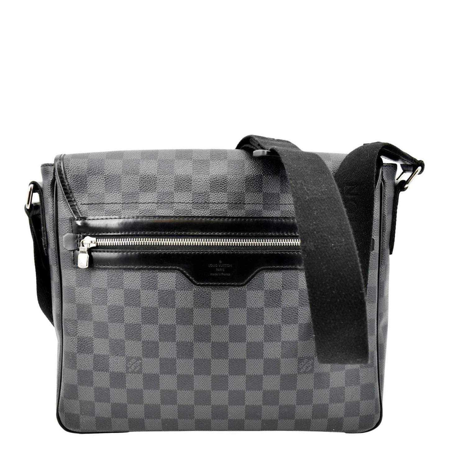 LOUIS VUITTON District MM Damier Graphite Messenger Bag Black