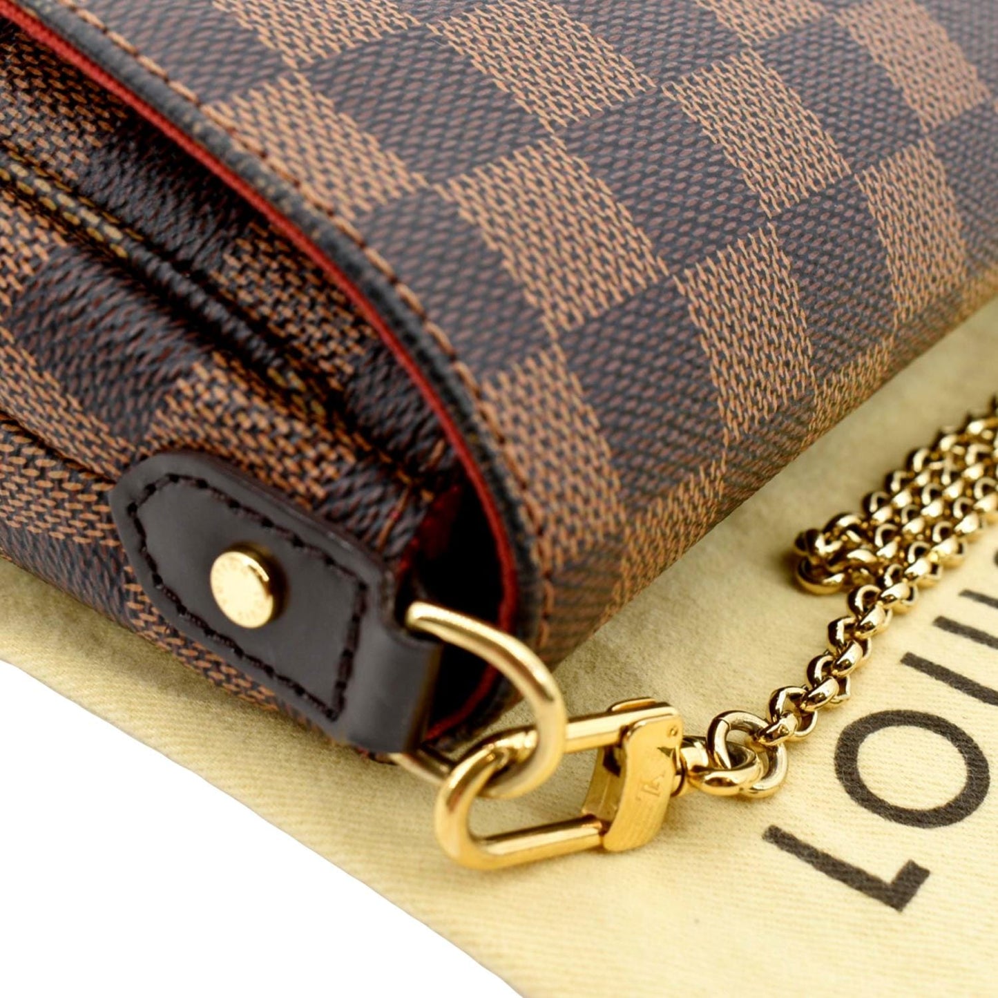 LOUIS VUITTON Favorite PM Damier Ebene Shoulder Bag Brown