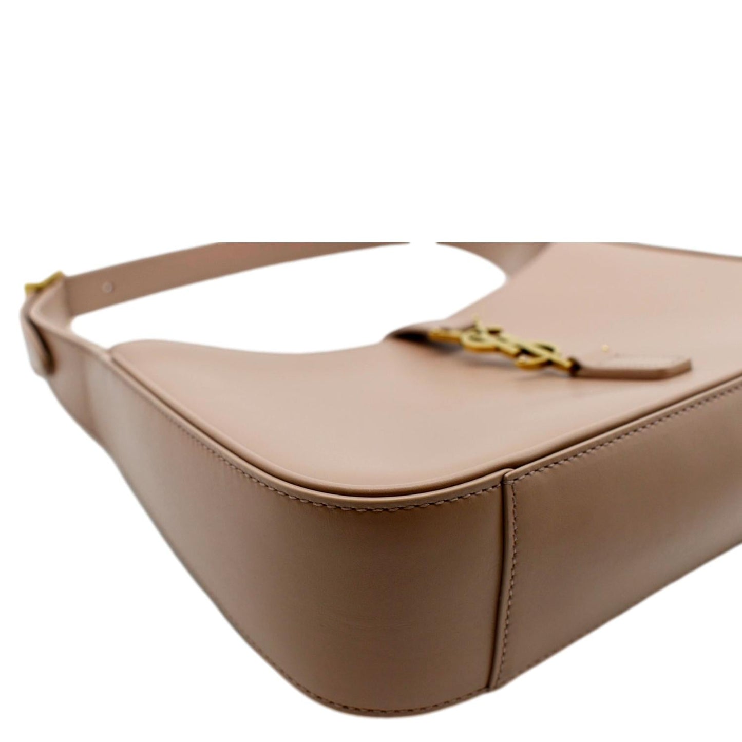 YVES SAINT LAURENT Le 5 A 7 Leather Satchel Bag Rosy Sand