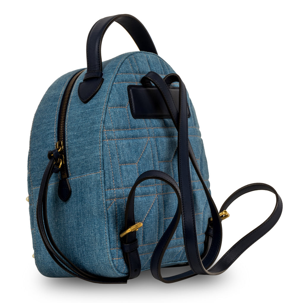 Gucci Denim Marmont Pearl Backpack