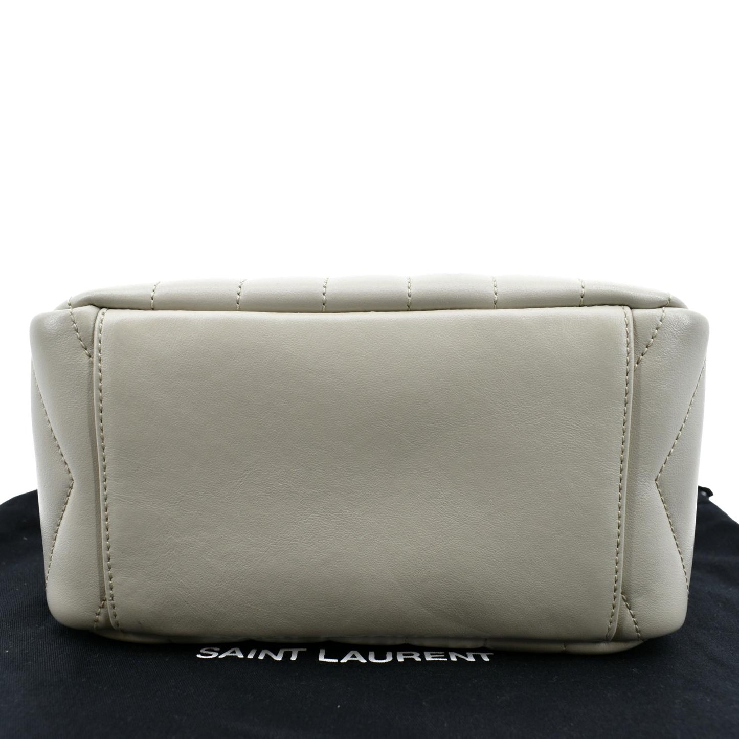 YVES SAINT LAURENT Loulou Y Small Calfskin Leather Crossbody Bag White