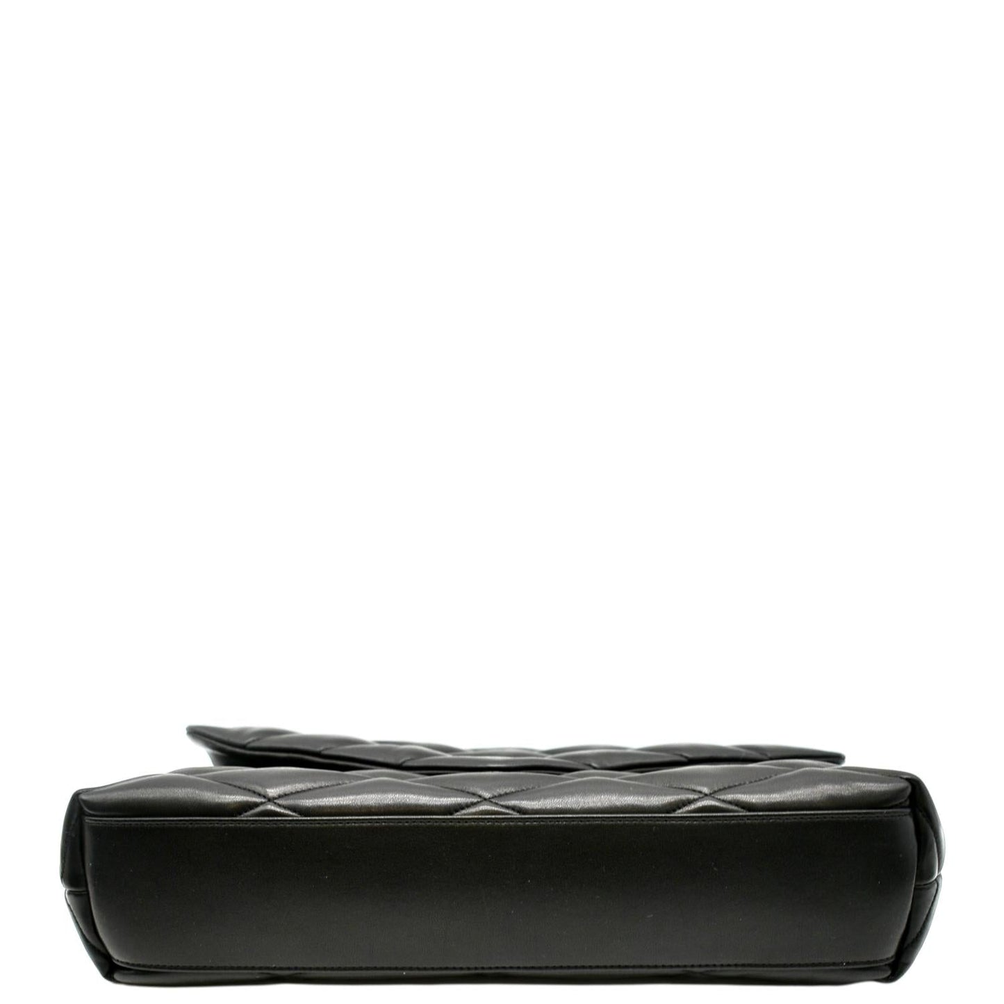 YVES SAINT LAURENT Sade Large Quilted Leather Clutch Bag Black