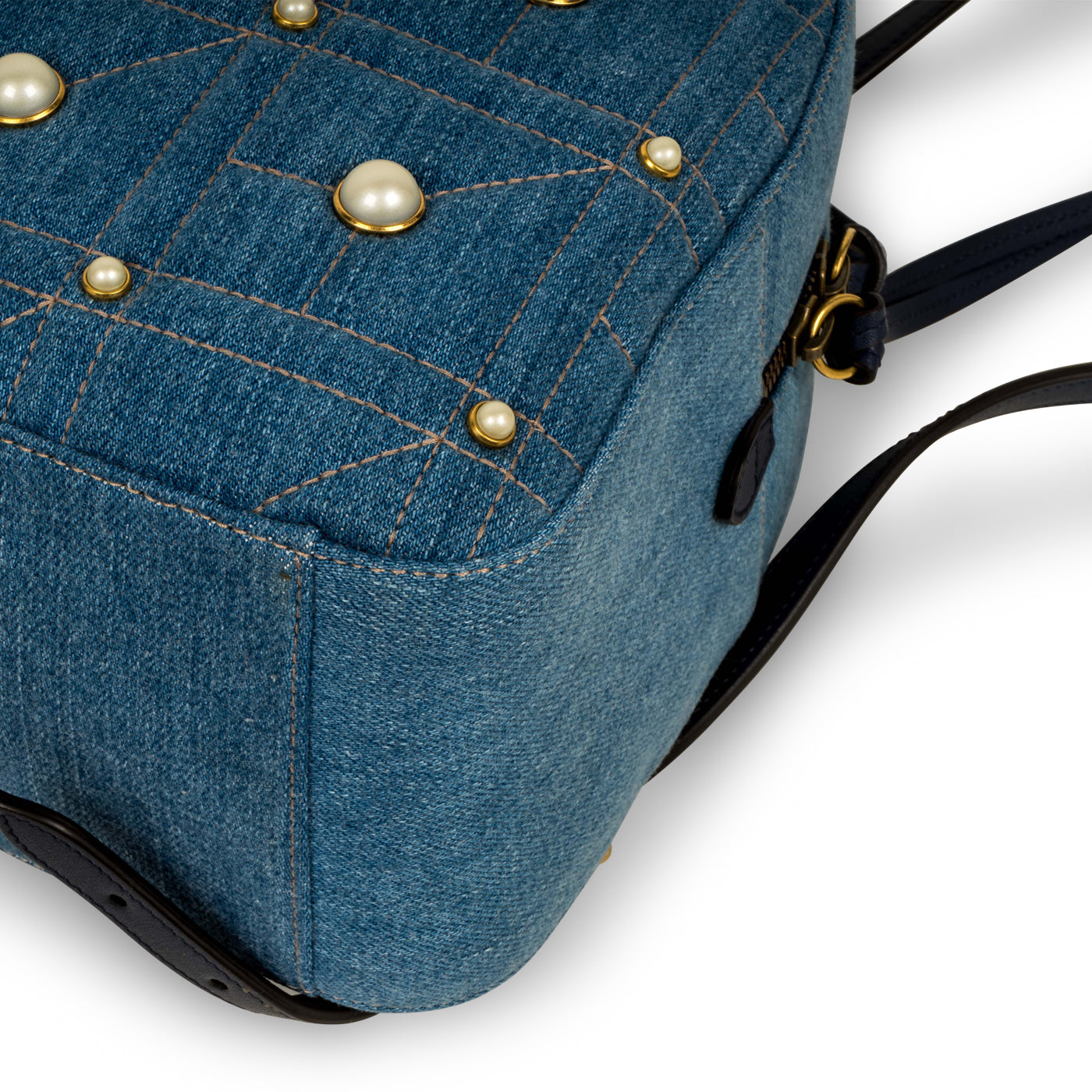 Gucci Denim Marmont Pearl Backpack