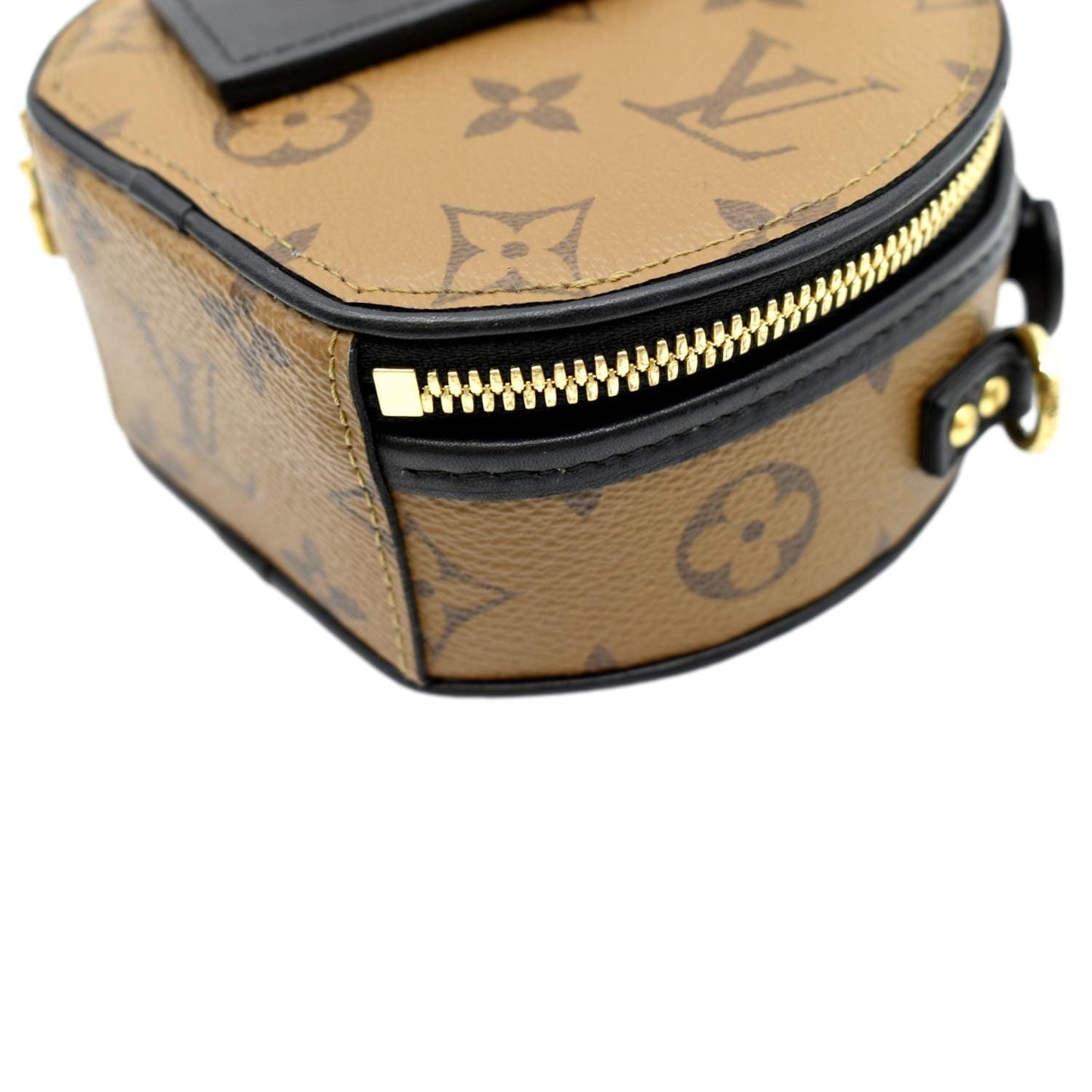 LOUIS VUITTON Boite Chapeau Mini Reverse Monogram Canvas Shoulder Bag Brown