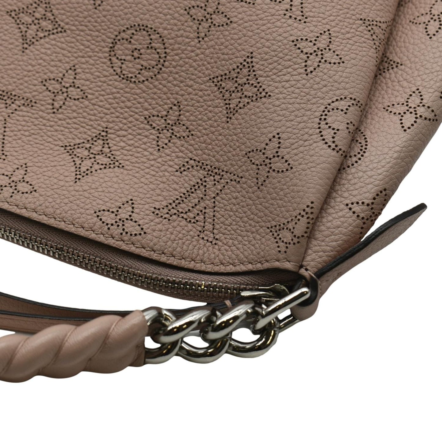 LOUIS VUITTON Babylone Mahina Calfskin Leather Shoulder Bag Pink