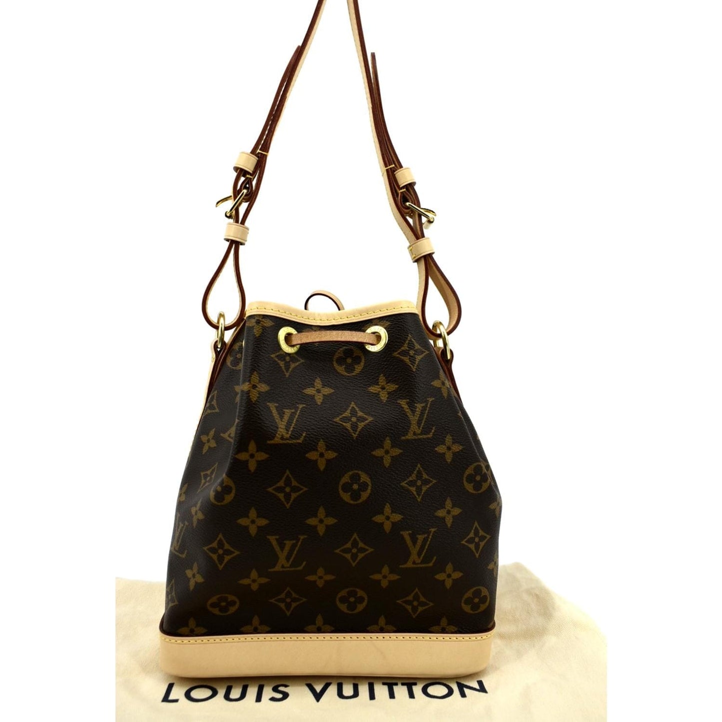 LOUIS VUITTON Petit Noe NM Monogram Canvas Shoulder Bag Brown