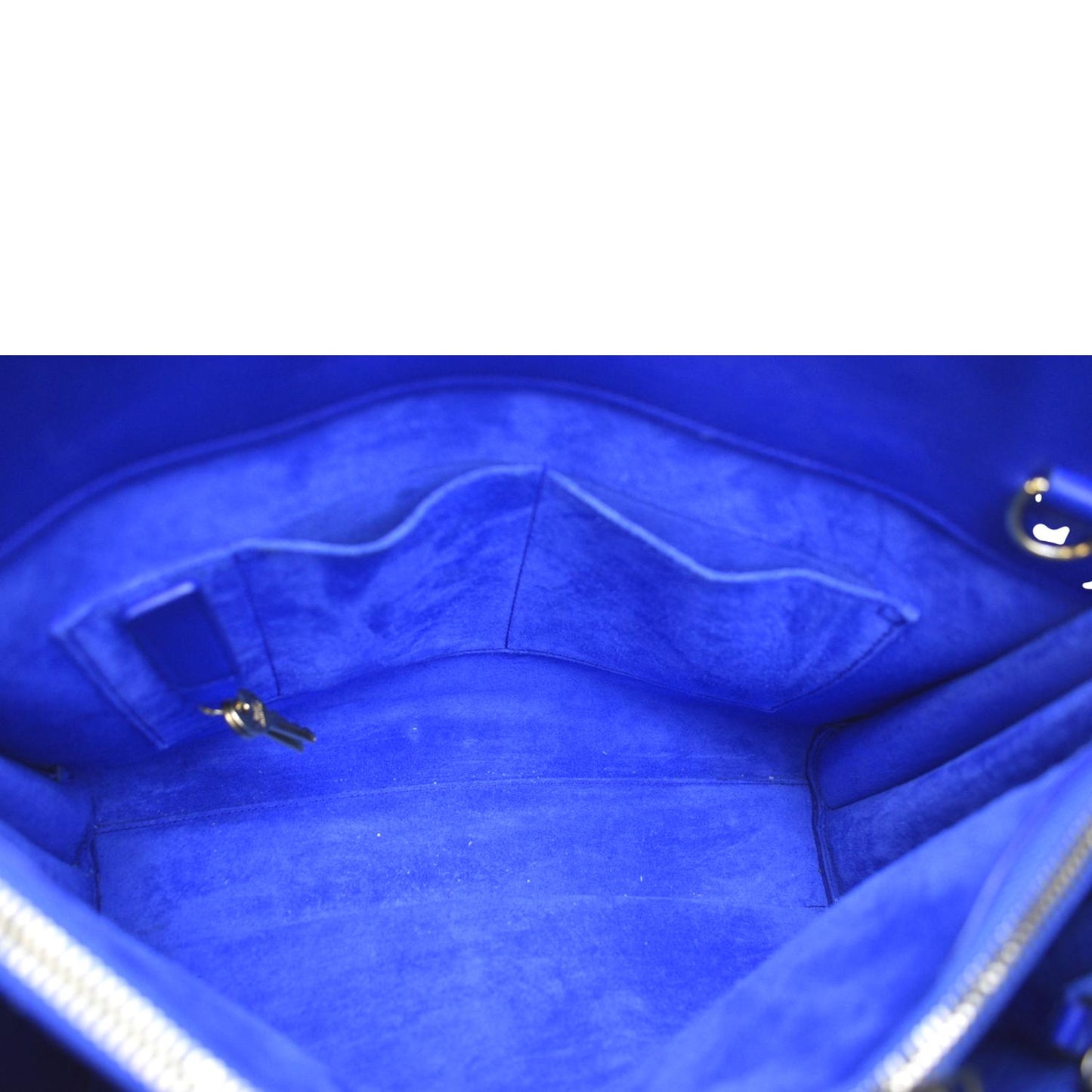 YVES SAINT LAURENT Sac de Jour Leather Shoulder Bag Blue