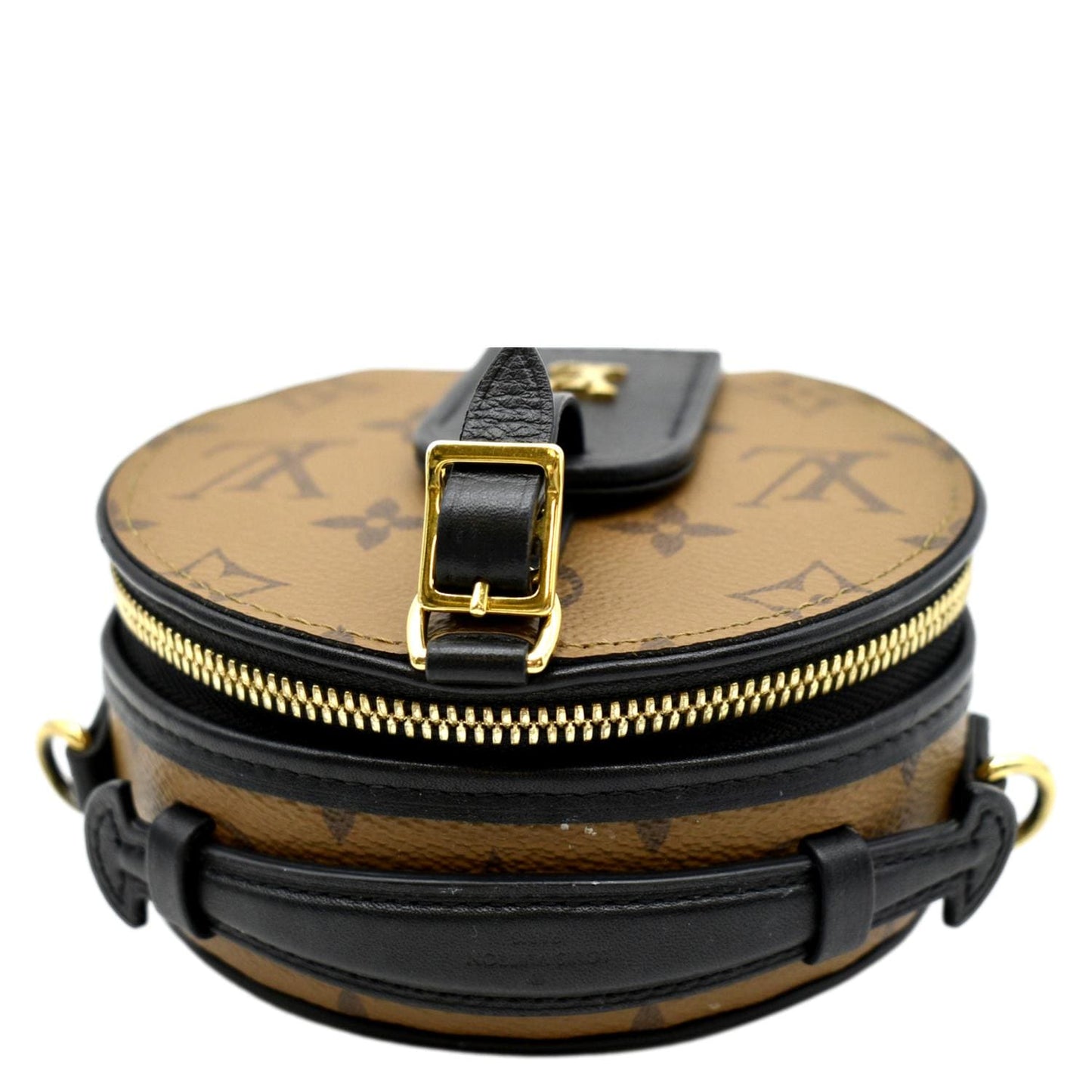 LOUIS VUITTON Boite Chapeau Mini Reverse Monogram Canvas Shoulder Bag Brown