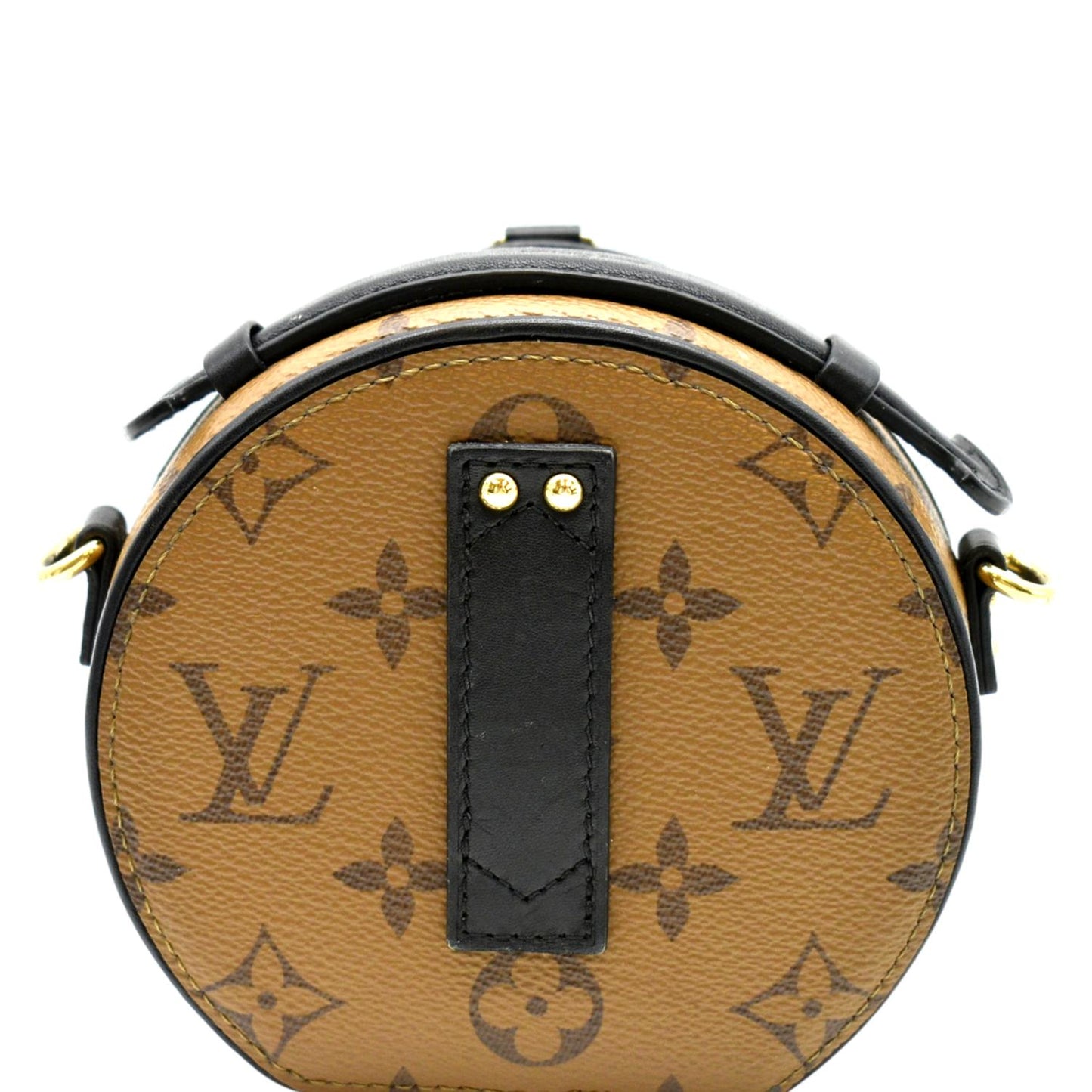LOUIS VUITTON Boite Chapeau Mini Reverse Monogram Canvas Shoulder Bag Brown