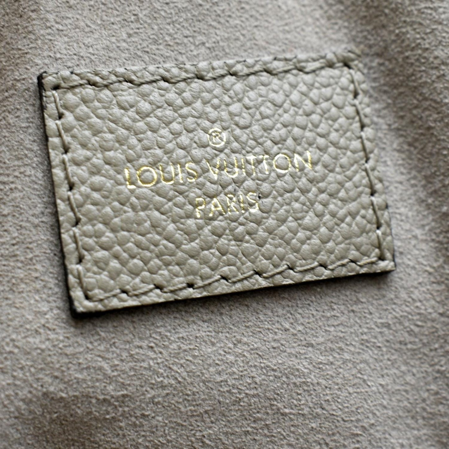 LOUIS VUITTON Maida Monogram Empreinte Leather Hobo Shoulder Bag Tourterelle