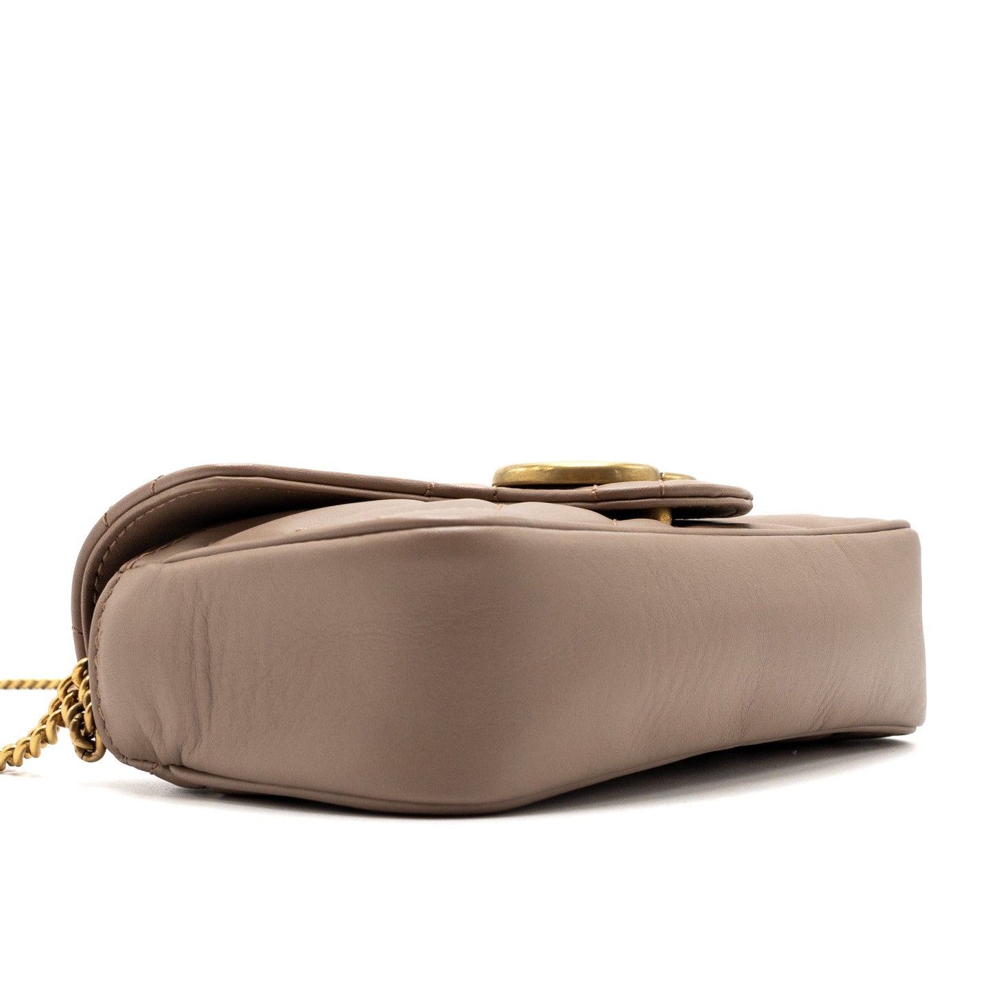 Gucci super mini GG Marmont bag calfskin beige