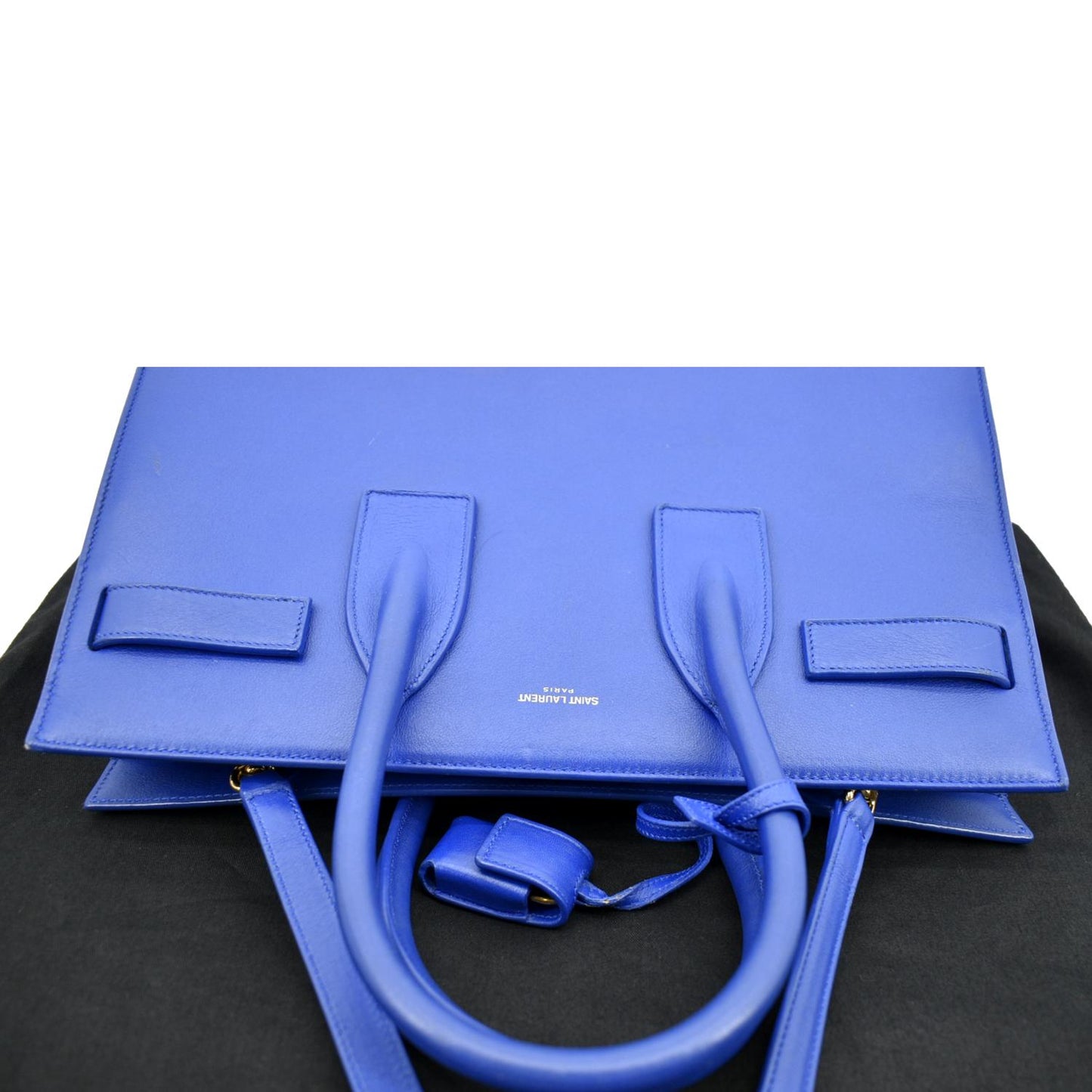 YVES SAINT LAURENT Sac de Jour Leather Shoulder Bag Blue