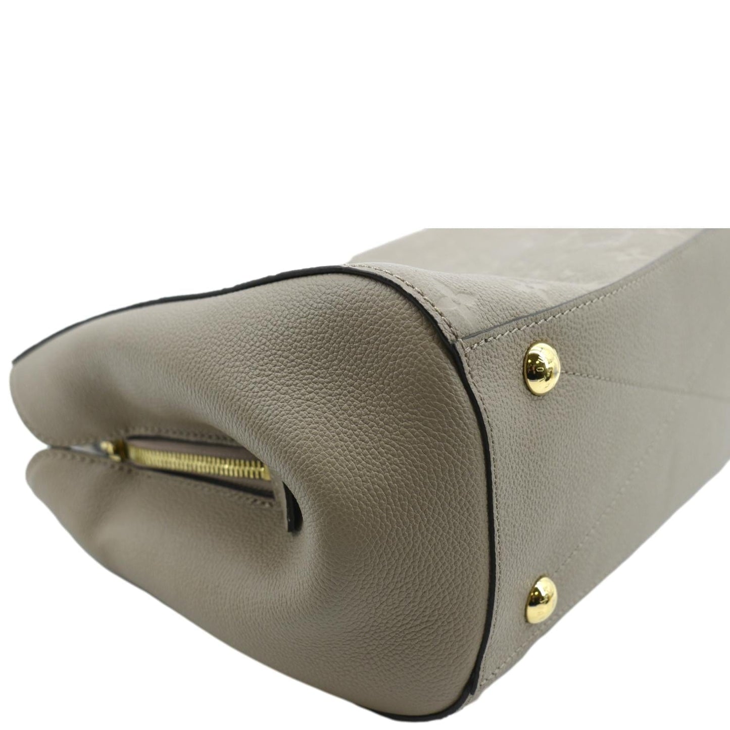 LOUIS VUITTON Montaigne MM Monogram Empreinte Shoulder Bag Tourterelle