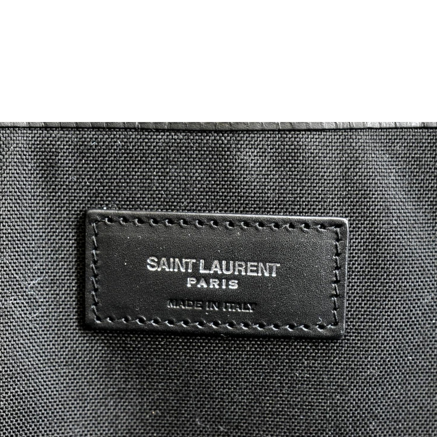 YVES SAINT LAURENT City Glitter Canvas Backpack Bag Black