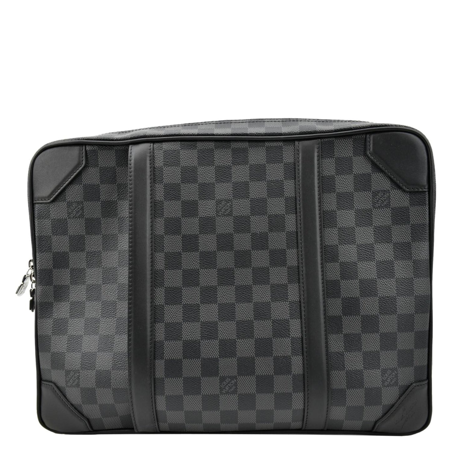 LOUIS VUITTON Damier Graphite Canvas Briefcase Backpack Bag Black