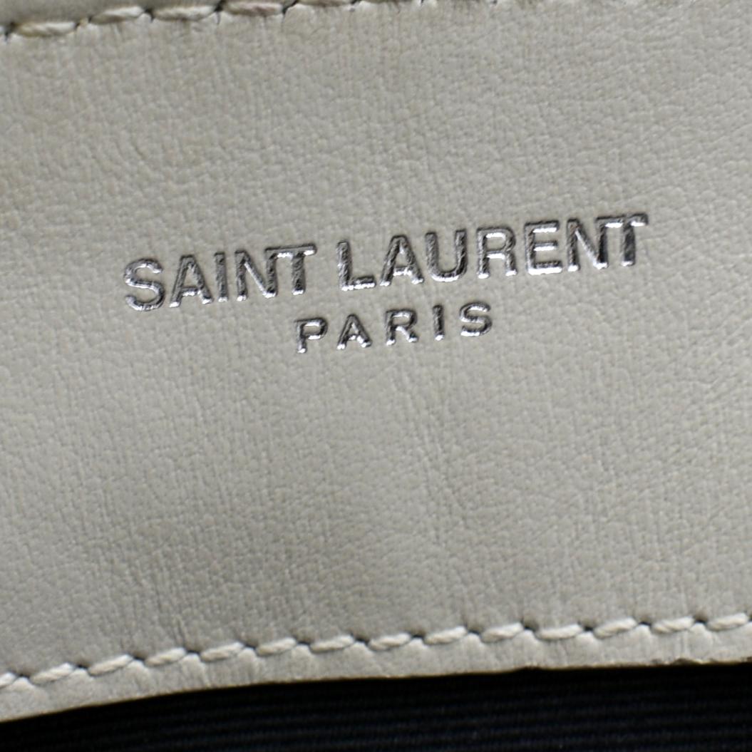 YVES SAINT LAURENT Loulou Toy Quilted Leather Crossbody Bag Ivory