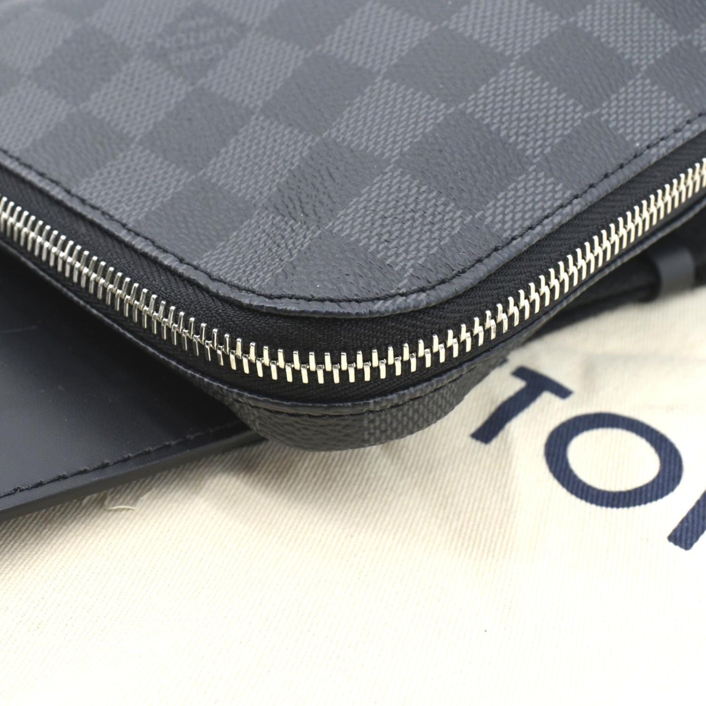 LOUIS VUITTON Avenue Sling Damier Graphite Backpack Bag Black