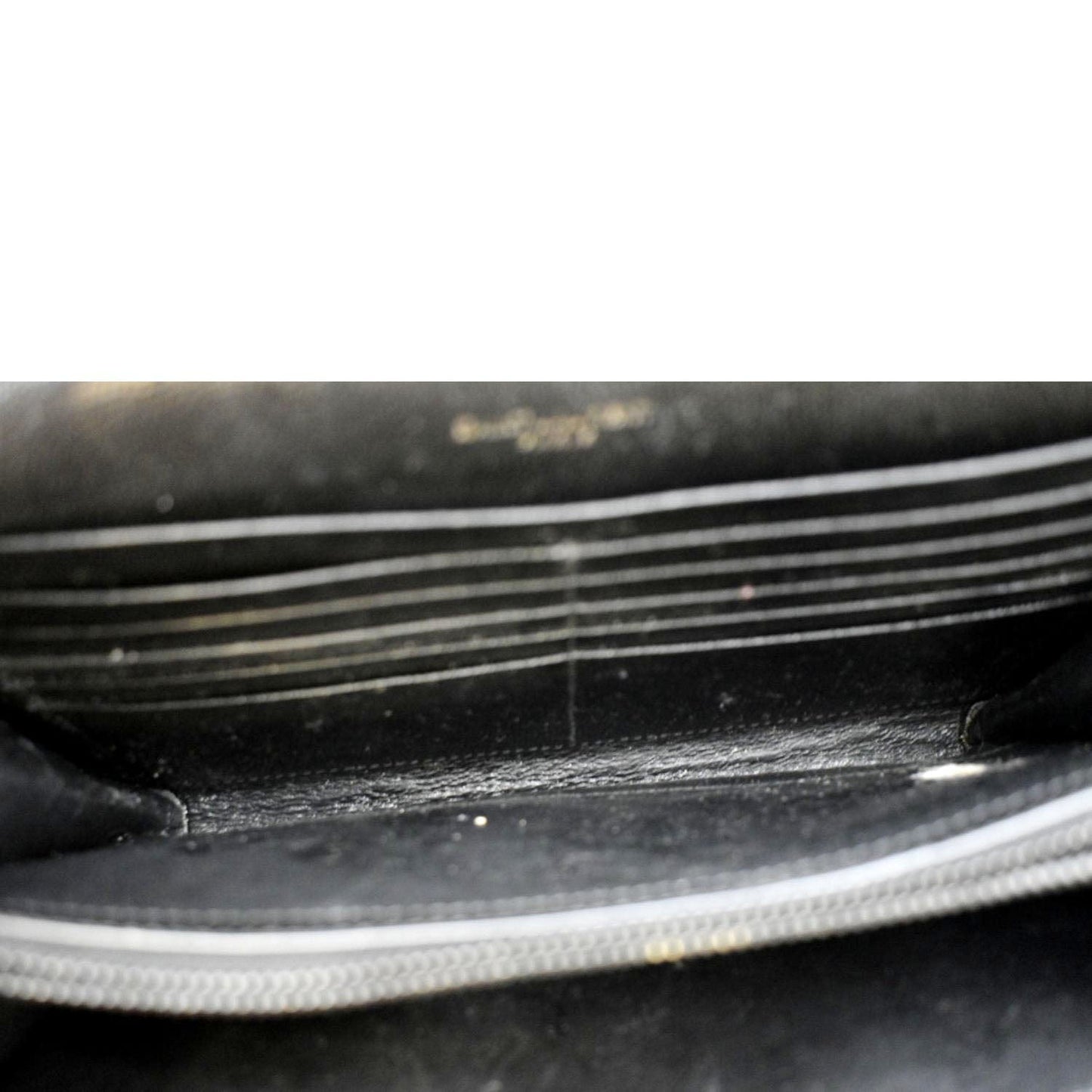 YVES SAINT LAURENT Cassandre Matelasse Chain Wallet Crossbody Bag Black