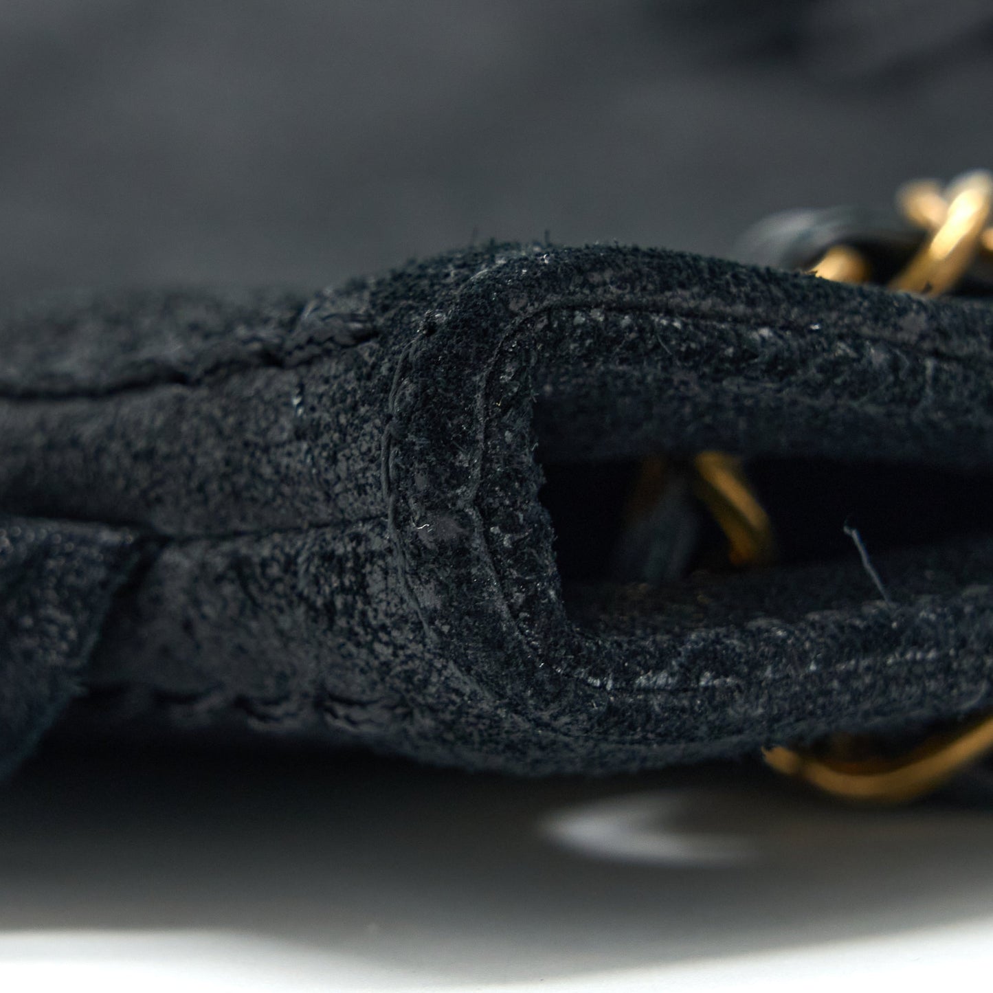 Chanel Tassel Hobo Bag Fringed Shiny Calfskin Black Brushed