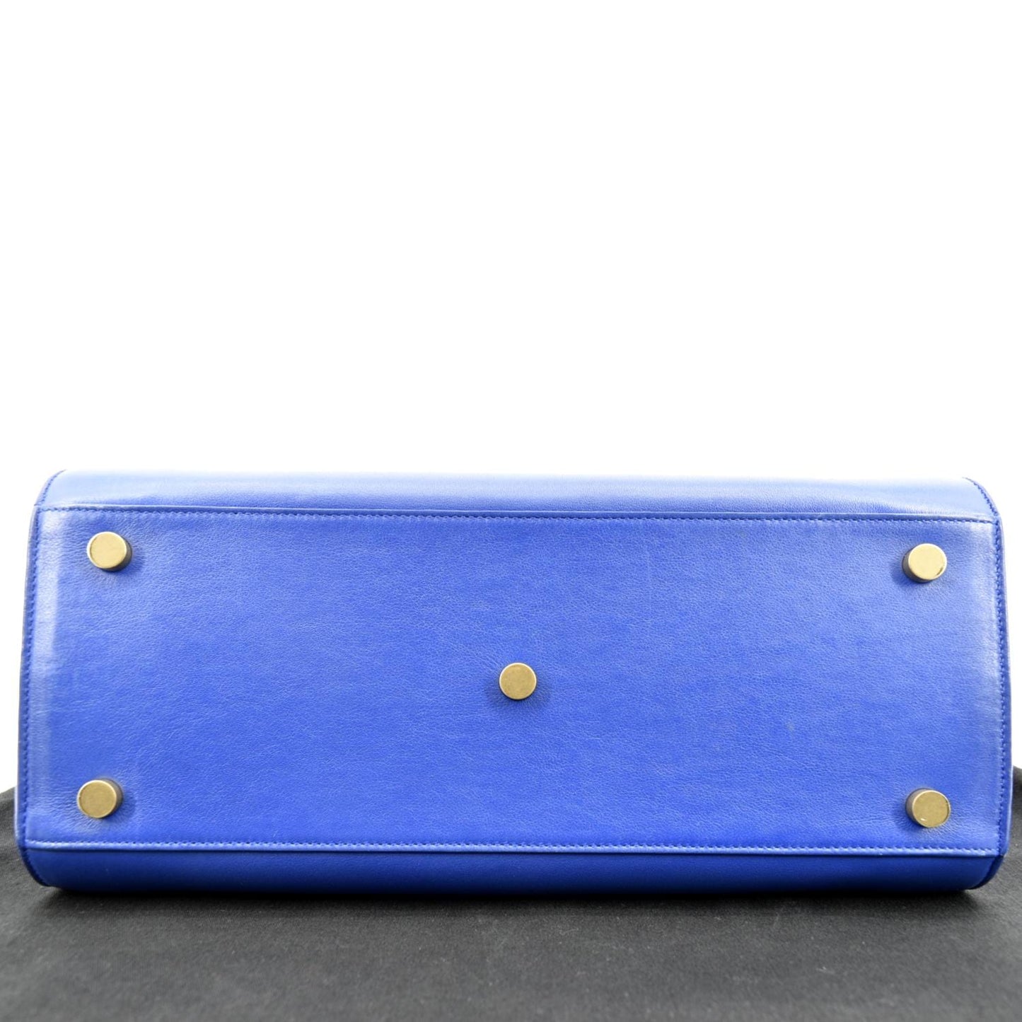 YVES SAINT LAURENT Sac de Jour Leather Shoulder Bag Blue