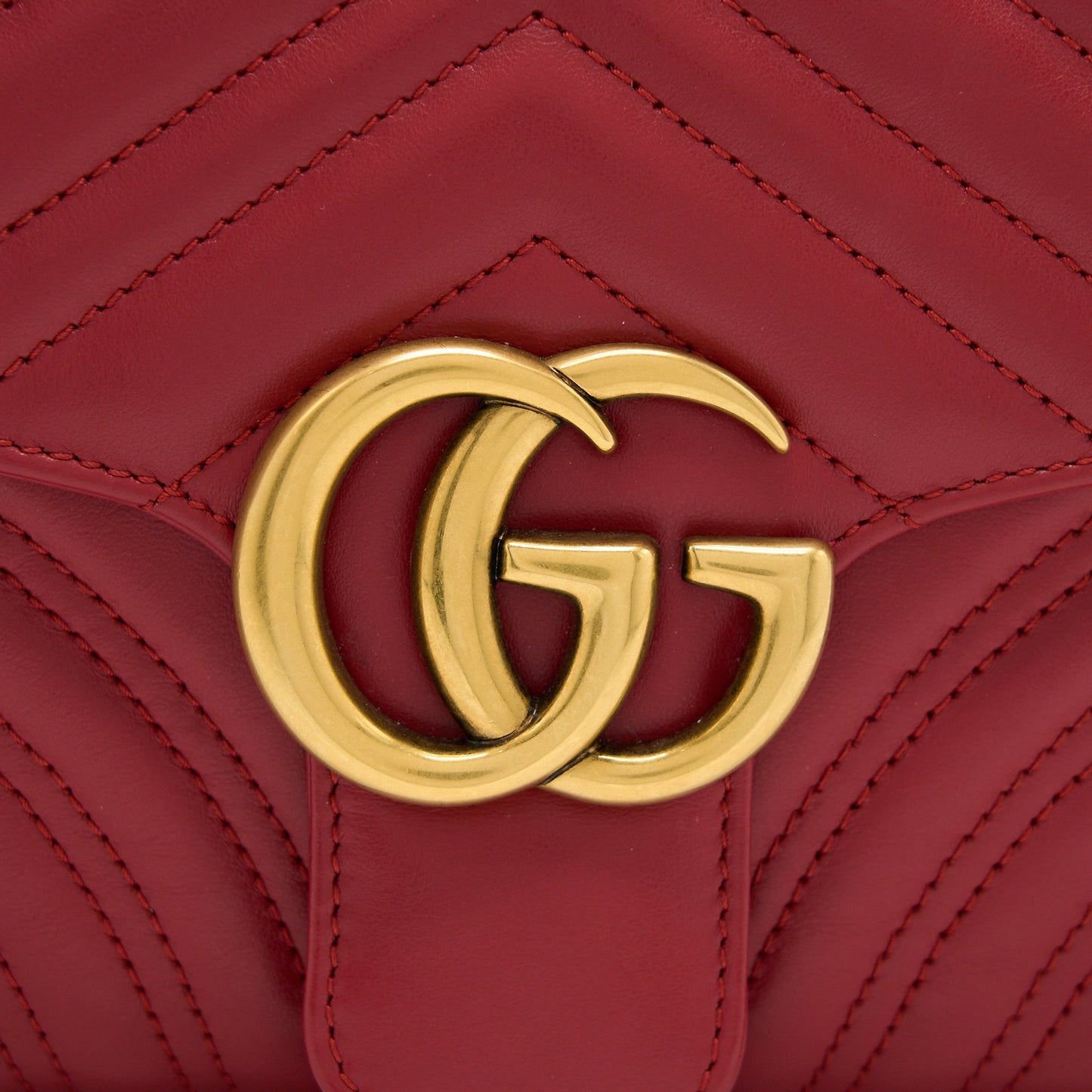 Gucci Sylvie Web GG Marmont Bag Calfskin Red