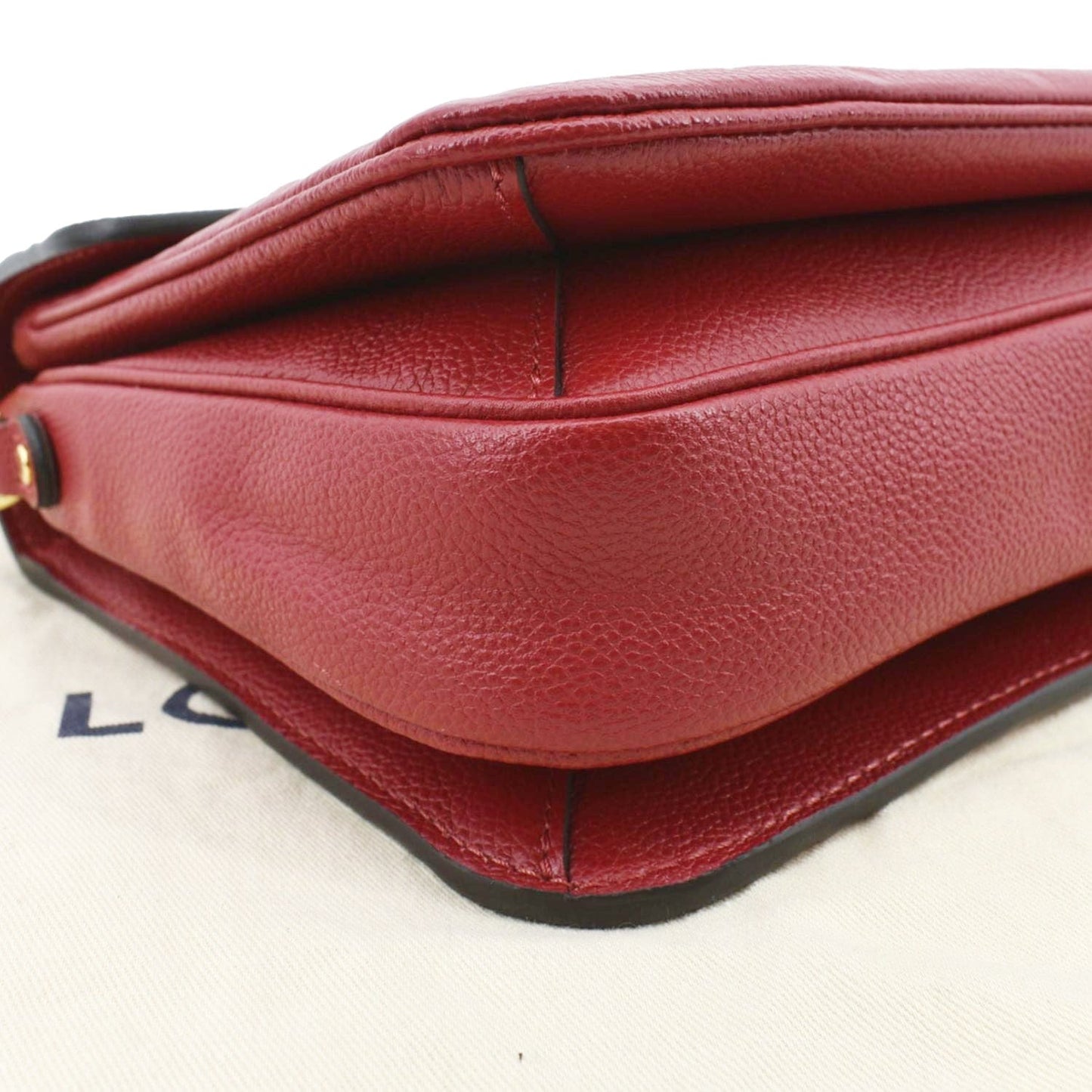 LOUIS VUITTON Metis Pochette Empreinte Leather Crossbody Bag Red