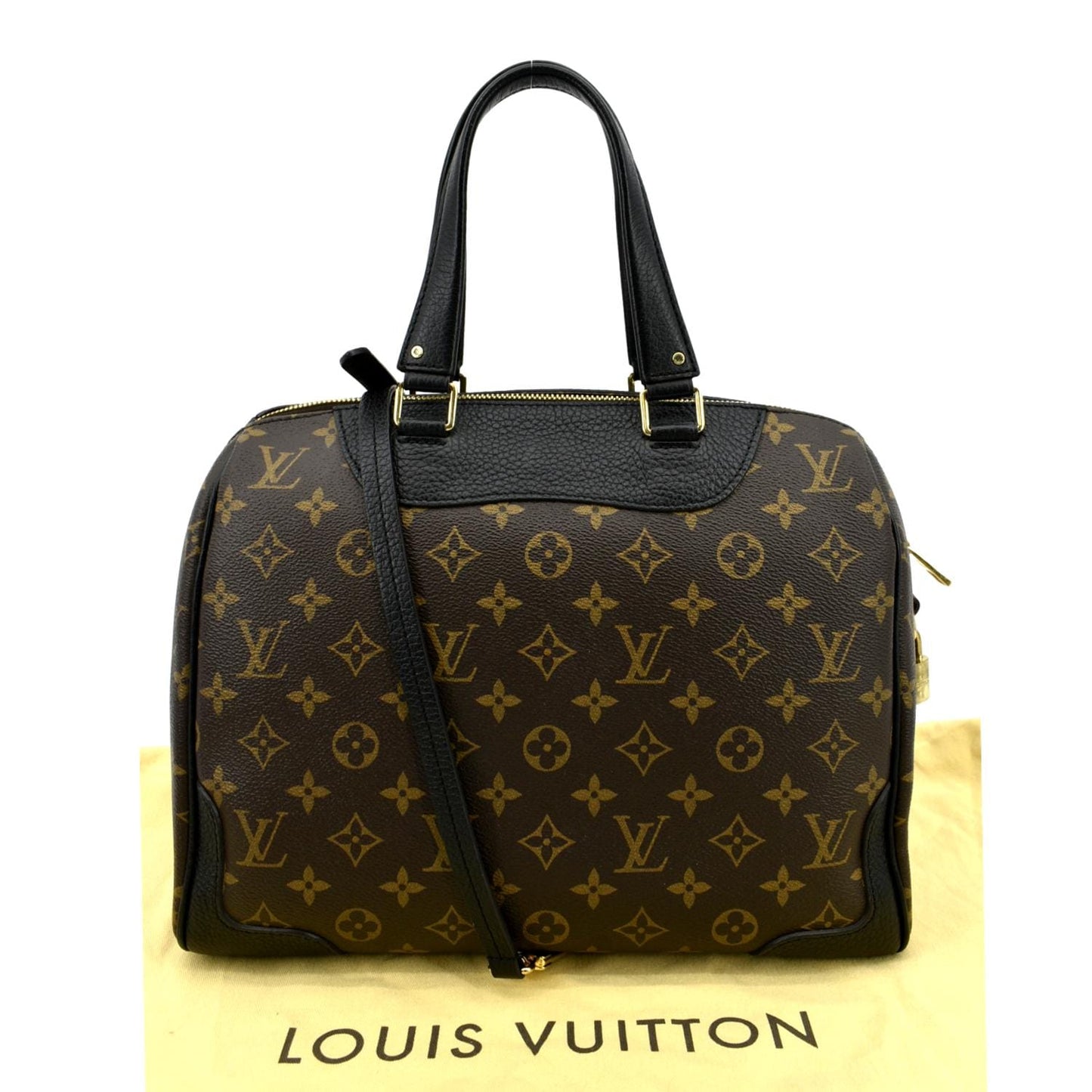 LOUIS VUITTON Retiro Monogram Canvas Shoulder Bag Brown