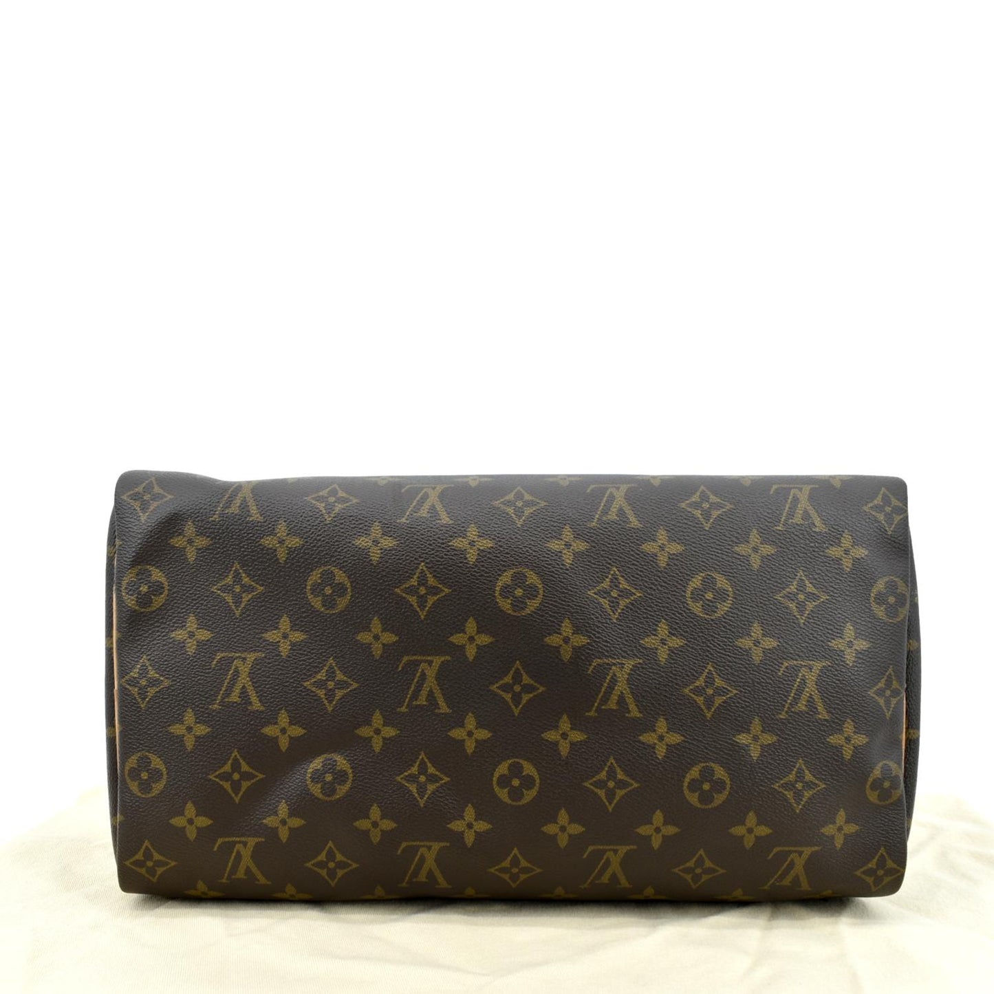LOUIS VUITTON Speedy 35 Monogram Canvas Satchel Bag Brown