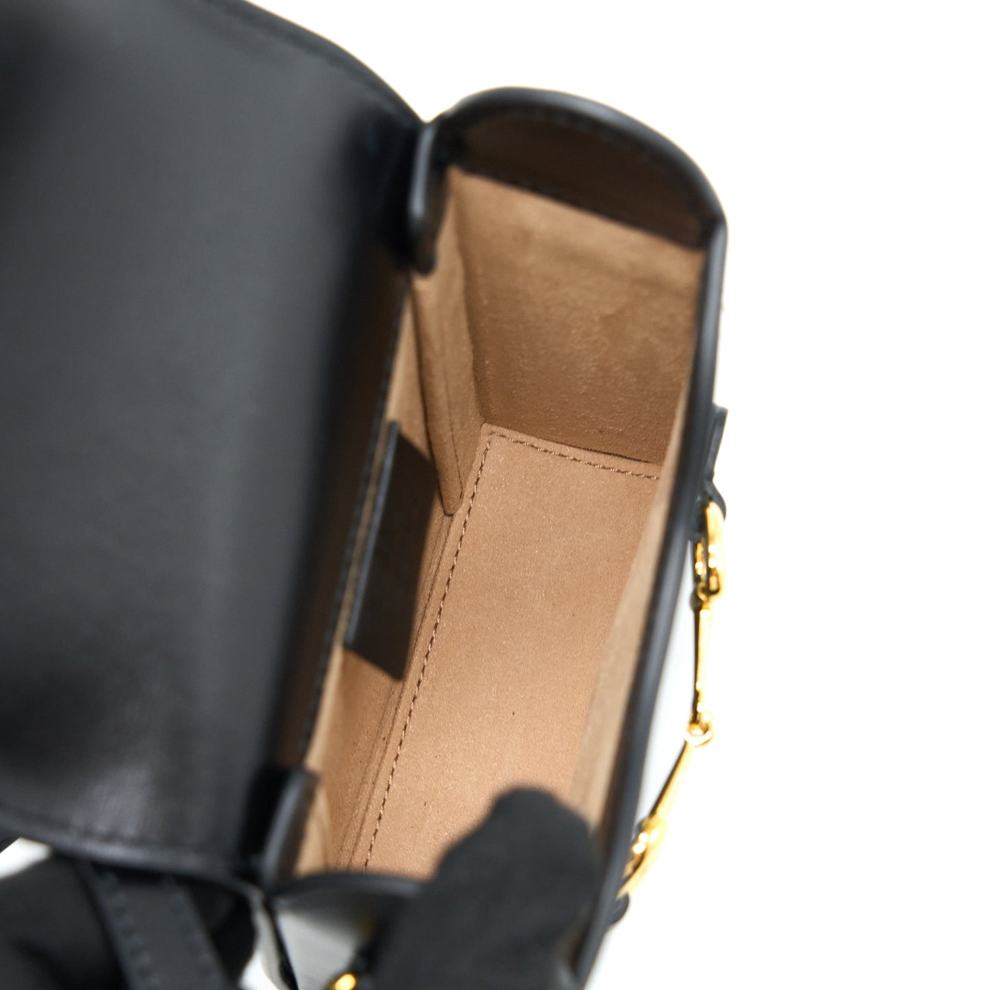 Gucci Horsebit 1955 Mini Bag Calfskin Black L