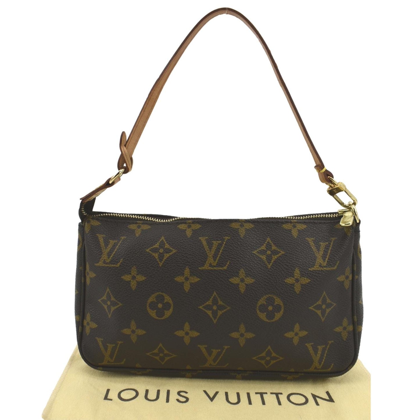 LOUIS VUITTON Pochette Accessoires Monogram Canvas Pouch Bag Brown