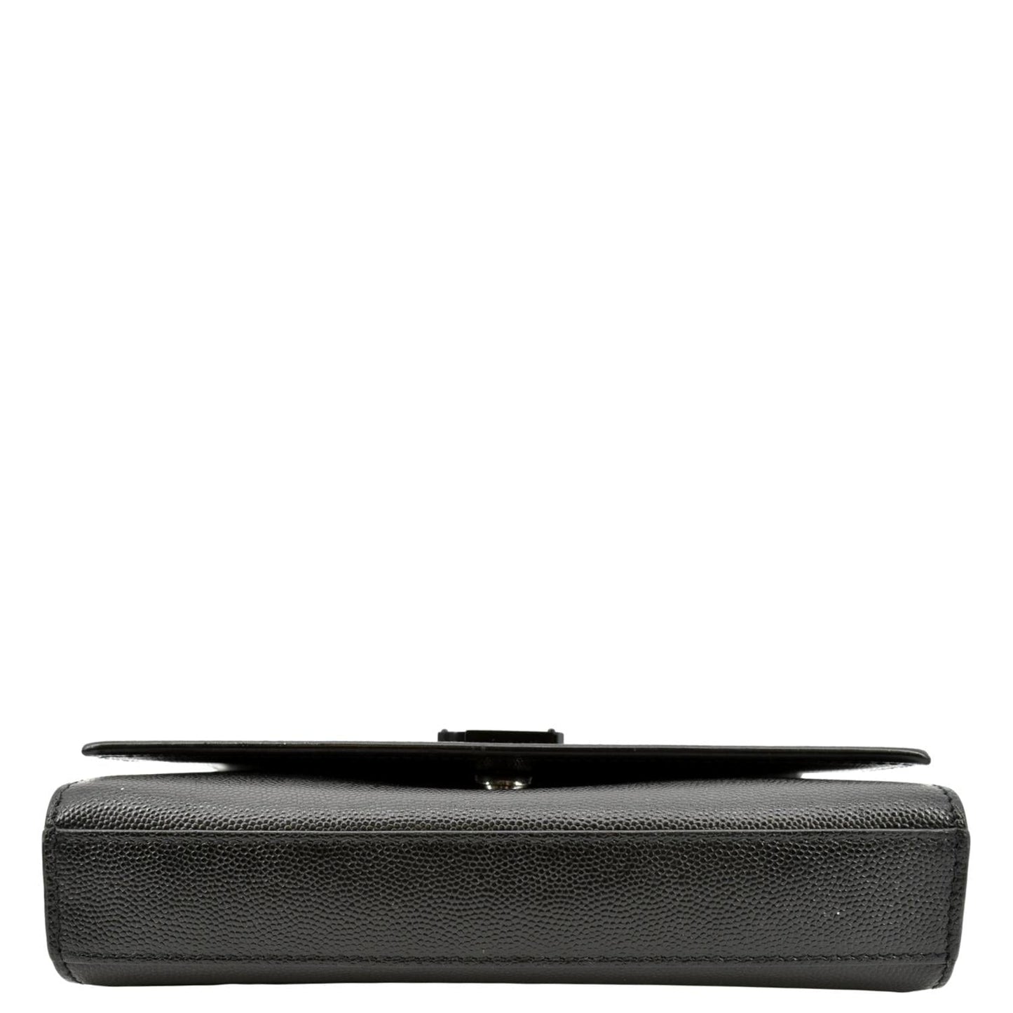 YVES SAINT LAURENT Kate Leather Chain Clutch Crossbody Bag Black