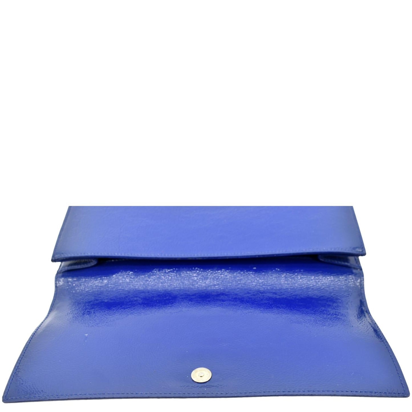 YVES SAINT LAURENT Belle de Jour Leather Clutch Bag Blue