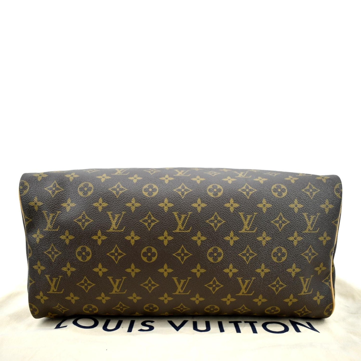 LOUIS VUITTON Speedy 40 Monogram Canvas Satchel Bag Brown