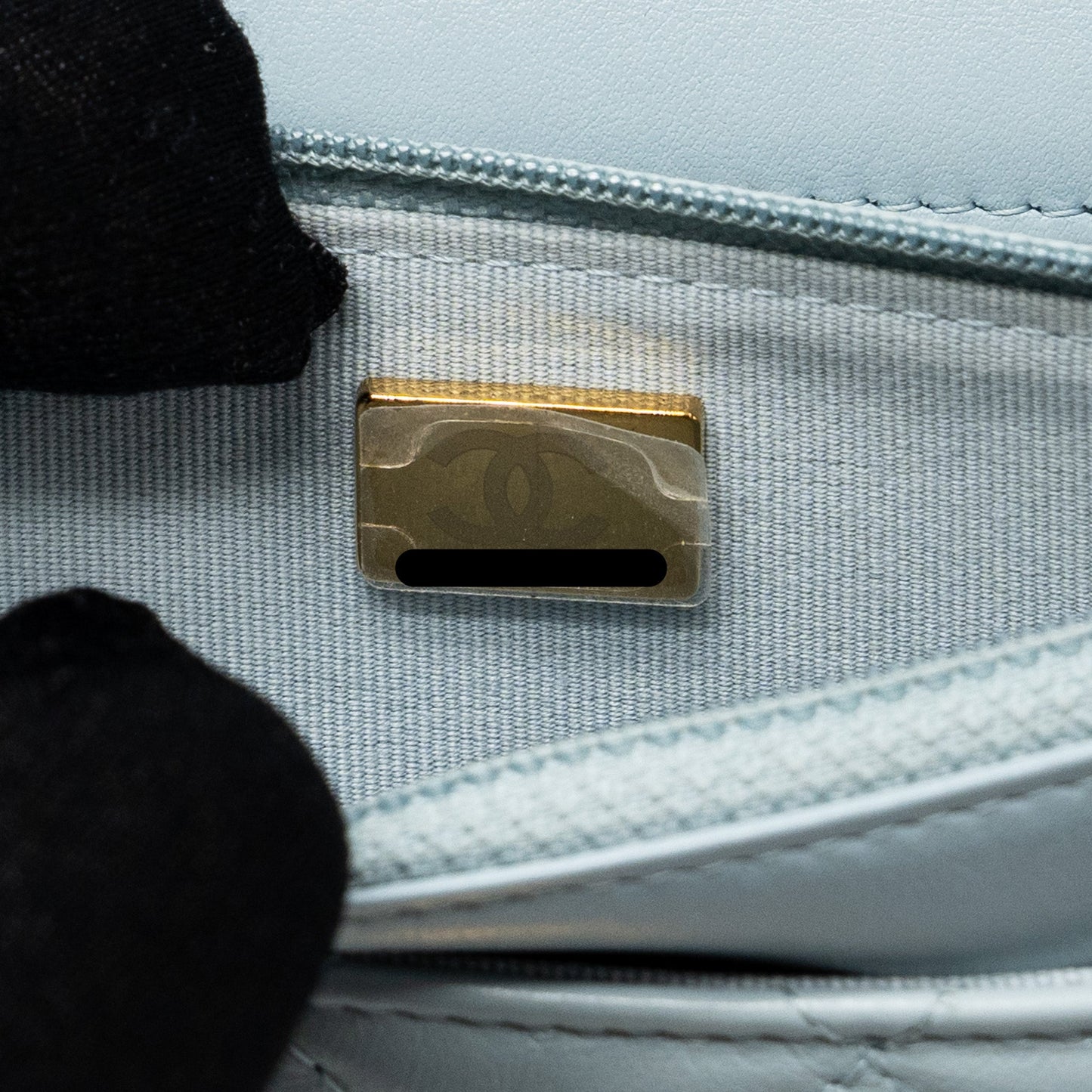 Chanel 2.55 Reissue Wallet on Chain Aged Calfskin Light Blue Brushed (Microchip)
