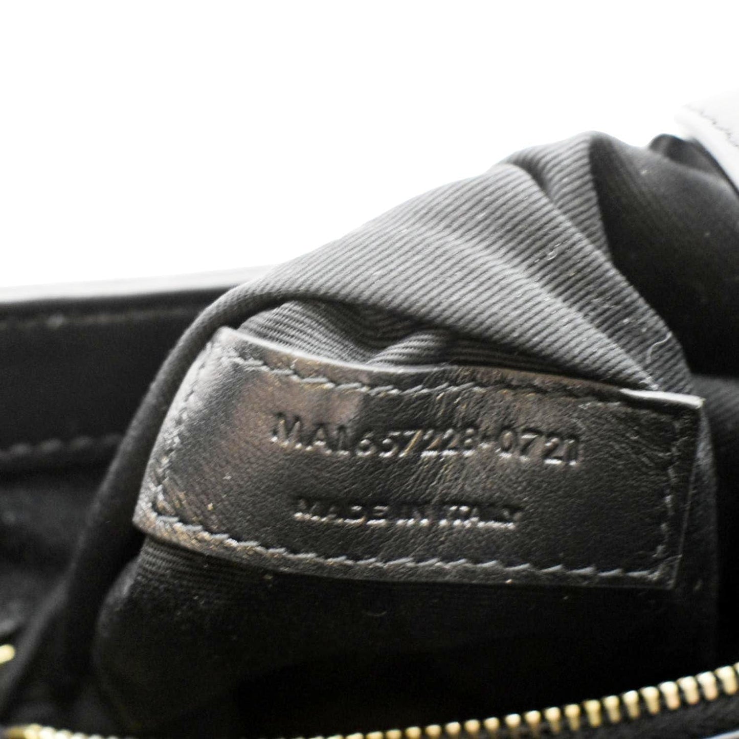 YVES SAINT LAURENT Le 5 A 7 Leather Satchel Bag Black