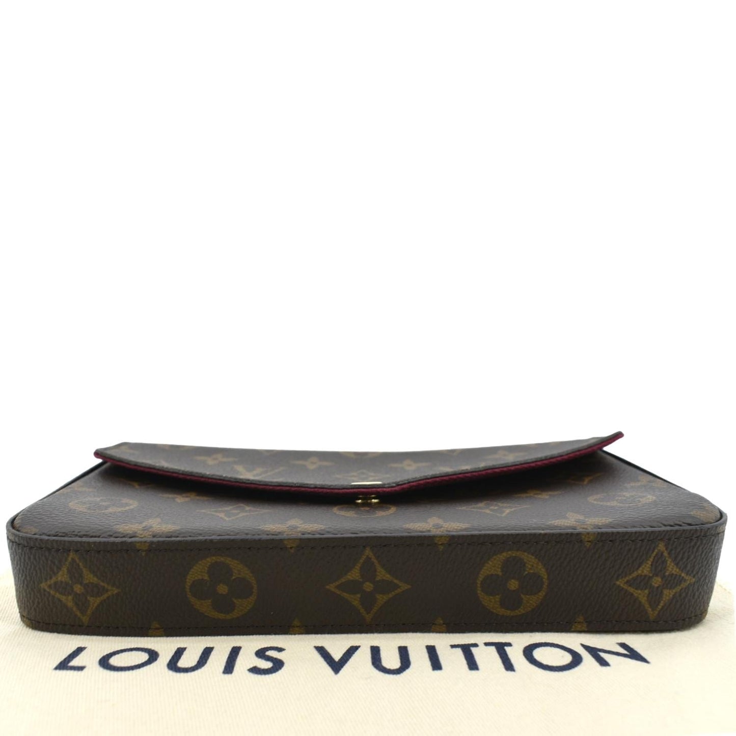 LOUIS VUITTON Felicie Monogram Canvas Pochette Crossbody Bag Fuchsia Pink