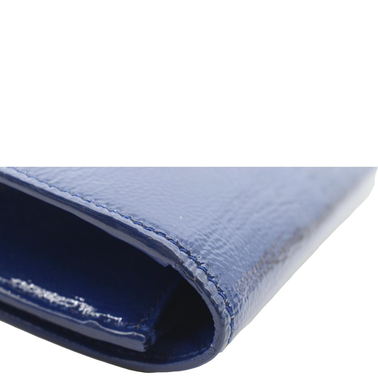 YVES SAINT LAURENT Belle de Jour Leather Clutch Bag Blue