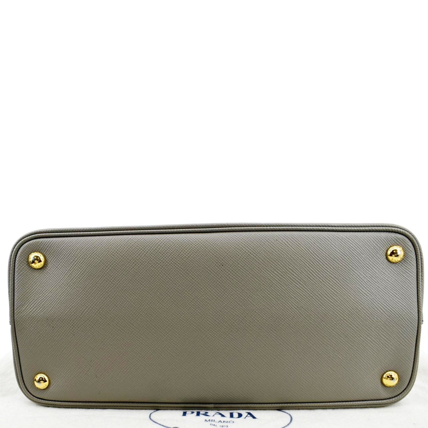 PRADA Double Handle Saffiano Leather Tote Bag Grey