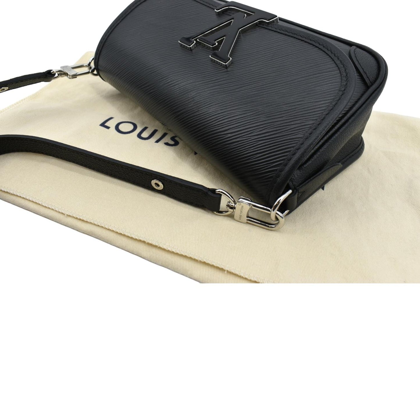 LOUIS VUITTON Buci Epi Grained Leather Shoulder Bag Black