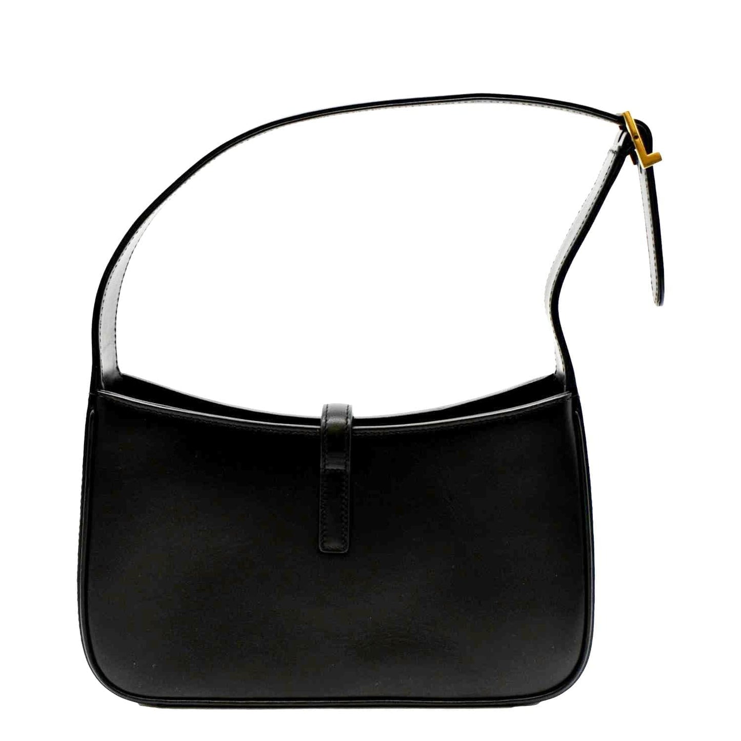 YVES SAINT LAURENT Le 5 A 7 Leather Satchel Bag Black