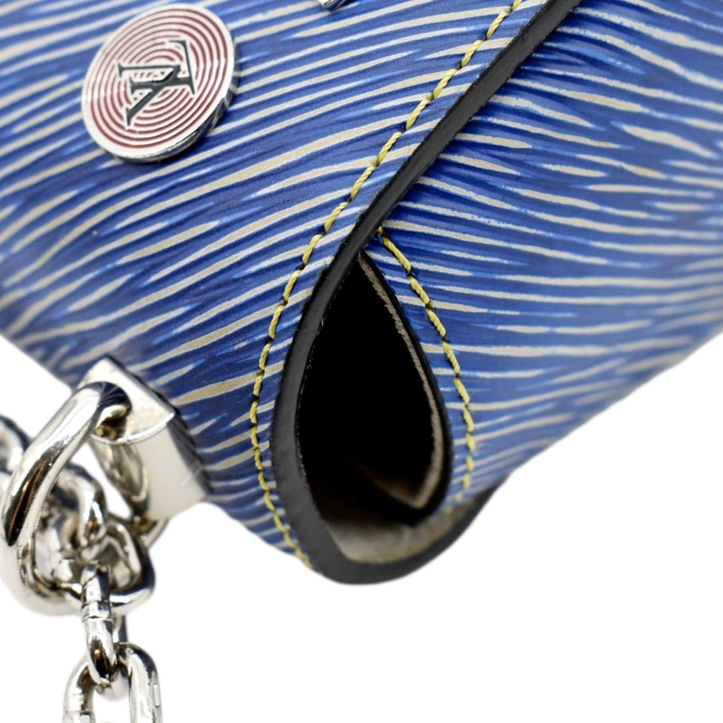 LOUIS VUITTON Twist Denim Charms Epi Leather Crossbody Bag Blue
