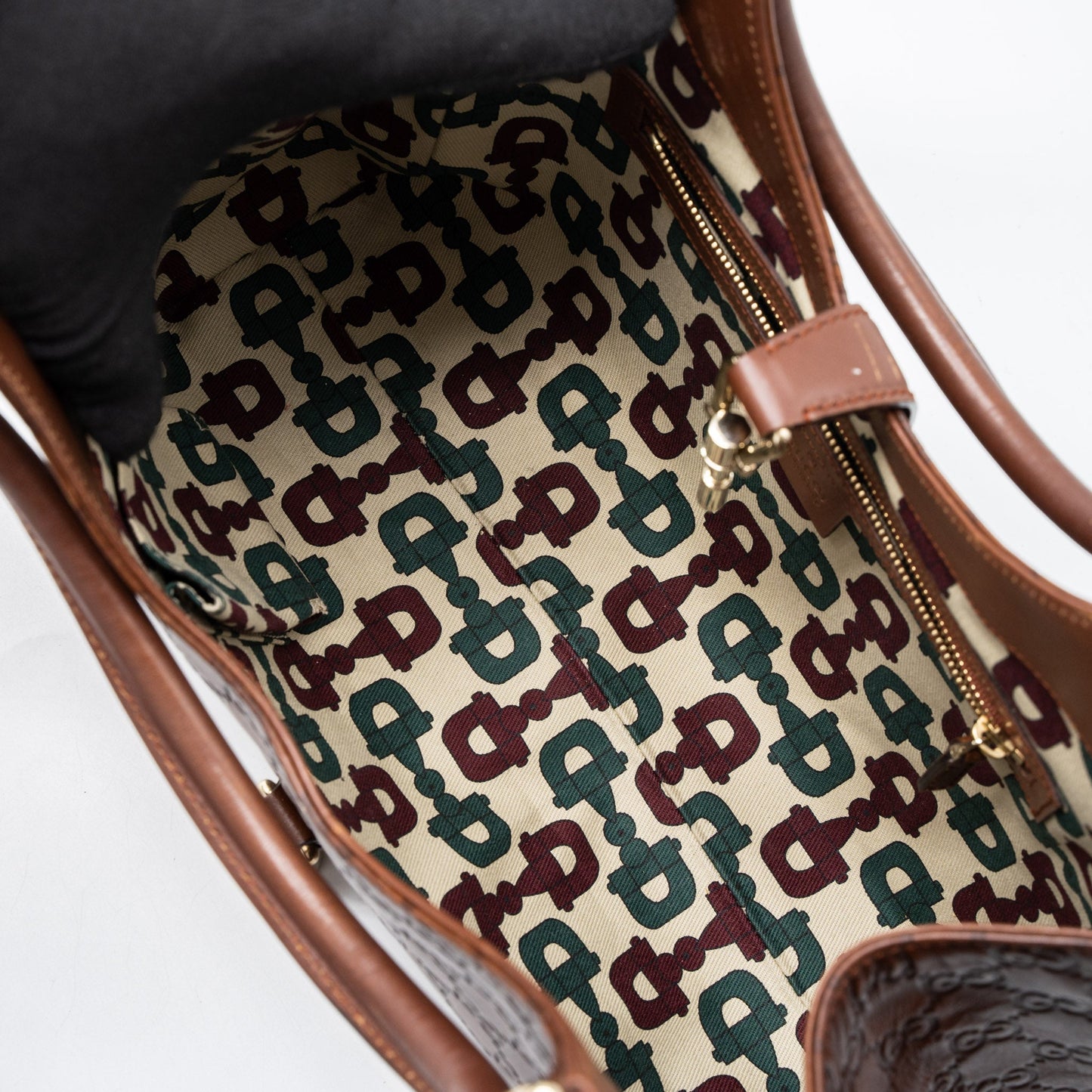 Gucci Vintage Jackie Bag GG Supreme Calfskin Brown