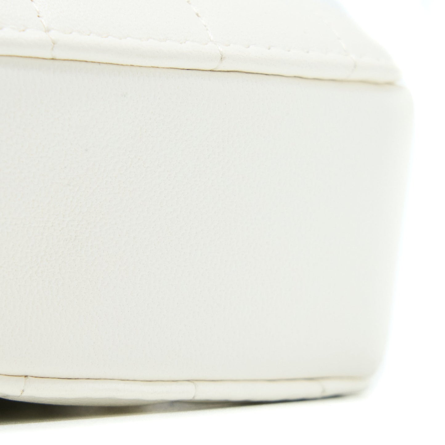 Chanel Heart Belt Bag Lambskin White L