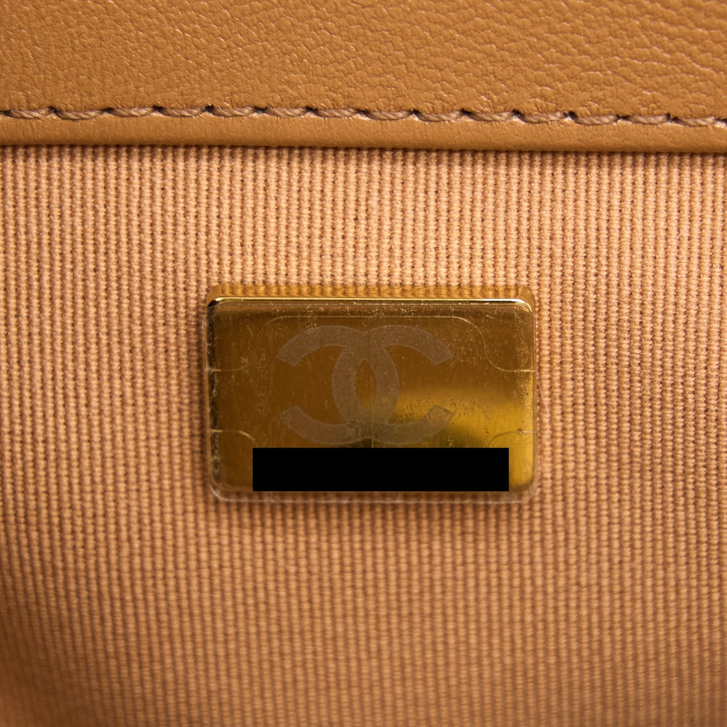 Chanel 22A Small 19 Bag Lambskin Caramel (Microchip)