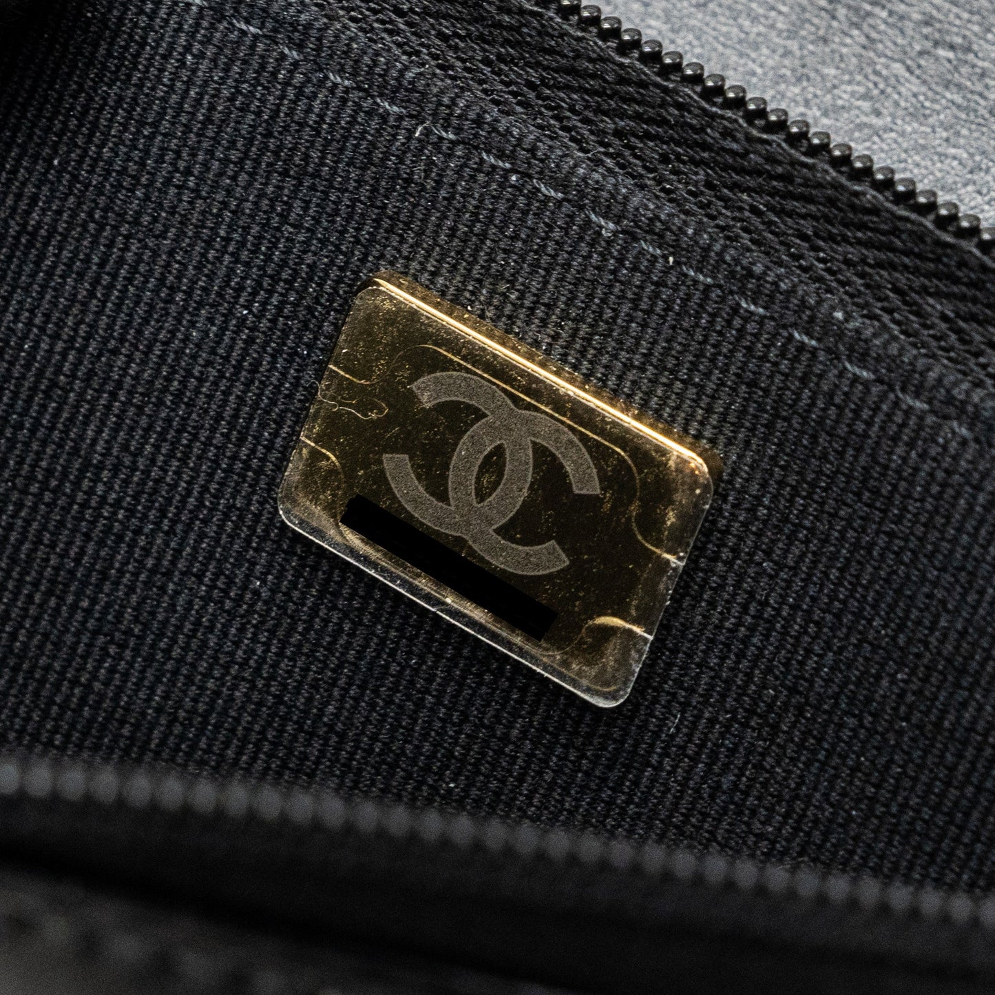 Chanel letter logo top handle flap wallet on chain shiny calfskin black (microchip)