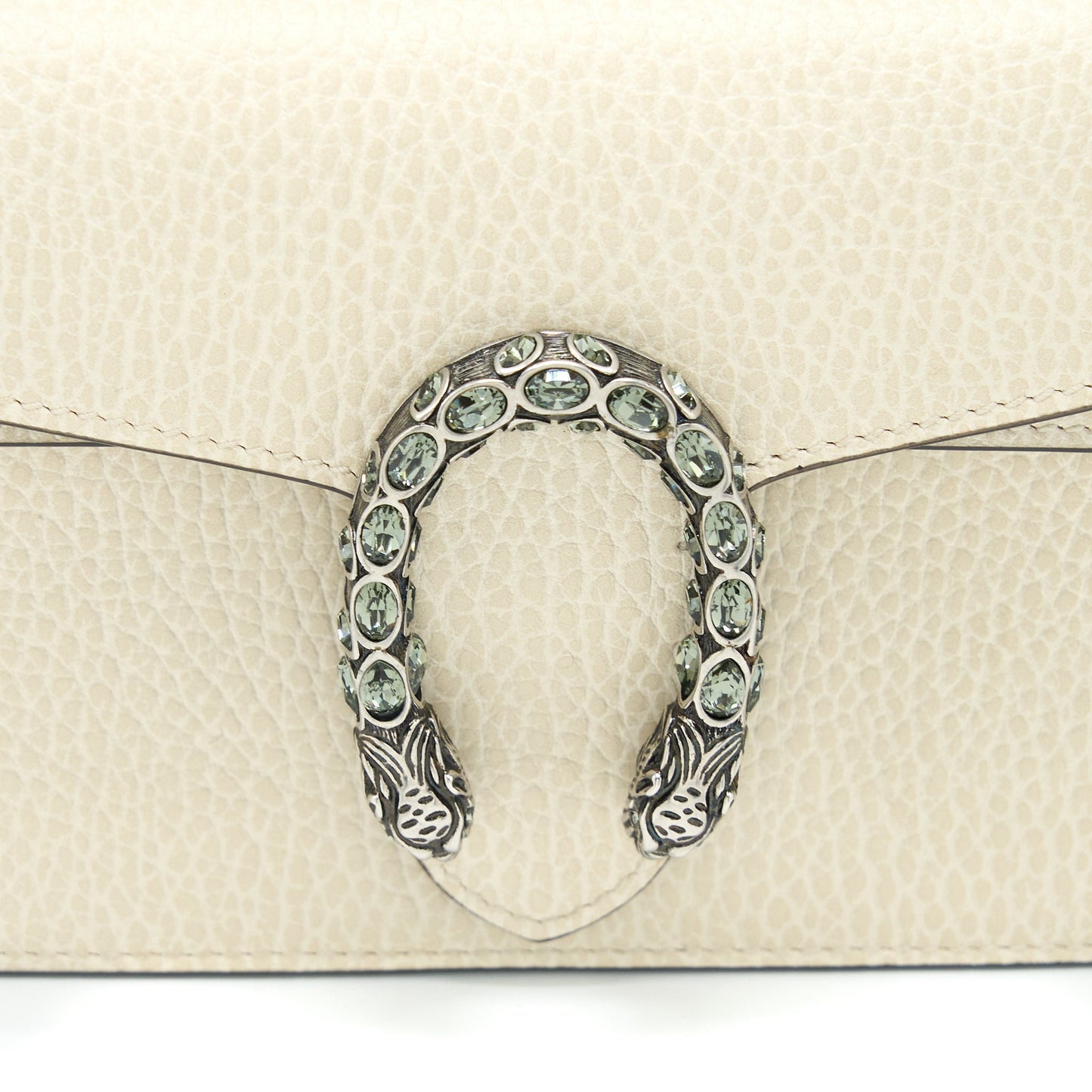 Gucci Super Mini Dionysus Calfskin White Ruthenium Hardware